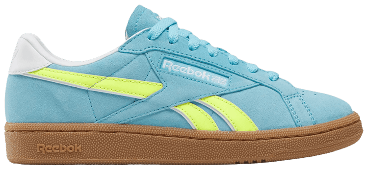 Reebok Wmns Club C Grounds UK Digital Blue Solar Acid Yellow Gum