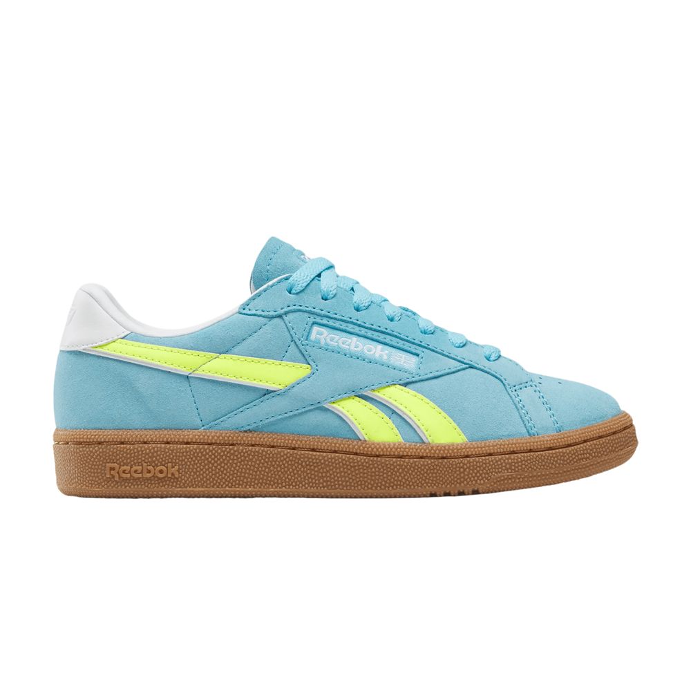 Reebok Wmns Club C Grounds UK 'Digital Blue Solar Acid Yellow Gum' | Women's Size 7.5 - 100221373