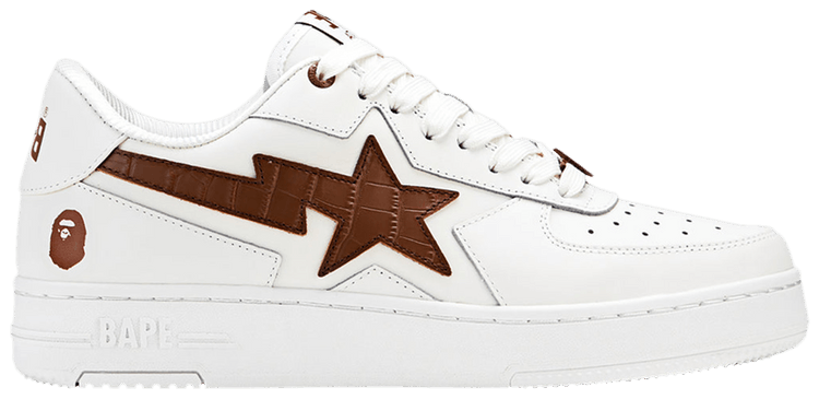 Bapesta Icon 1 M2 Croc Pack   White Brown