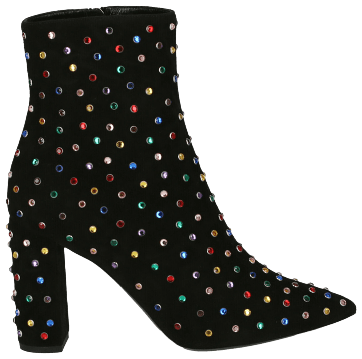 Saint Laurent Wmns Betty Embellished Ankle Boot Black