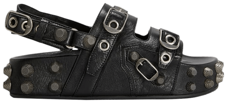 Balenciaga Wmns Cagole Slingback Sandal Black Palladium