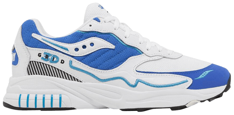 Saucony 3D Grid Hurricane White Royal Sample