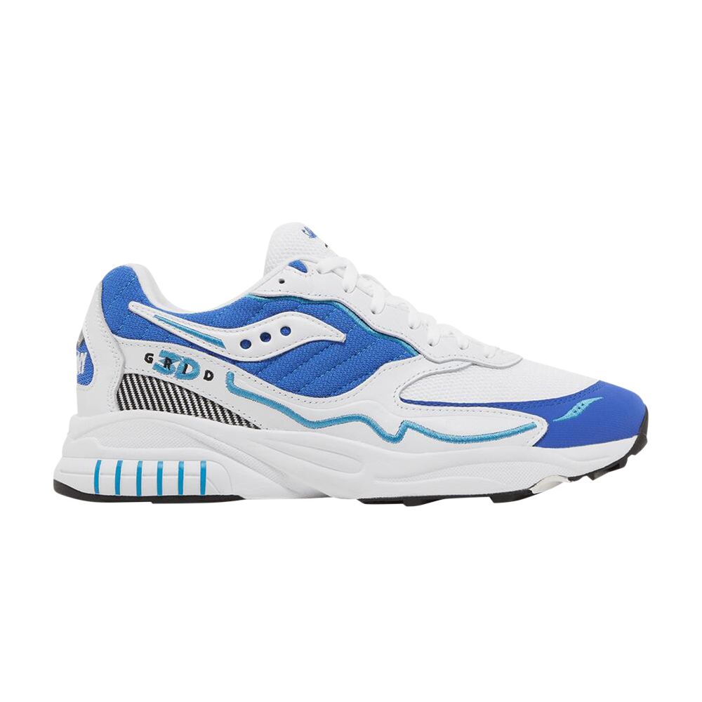 Saucony 3D Grid Hurricane 'White Royal' Sample | Men's Size 9.5 - S70646-2-S