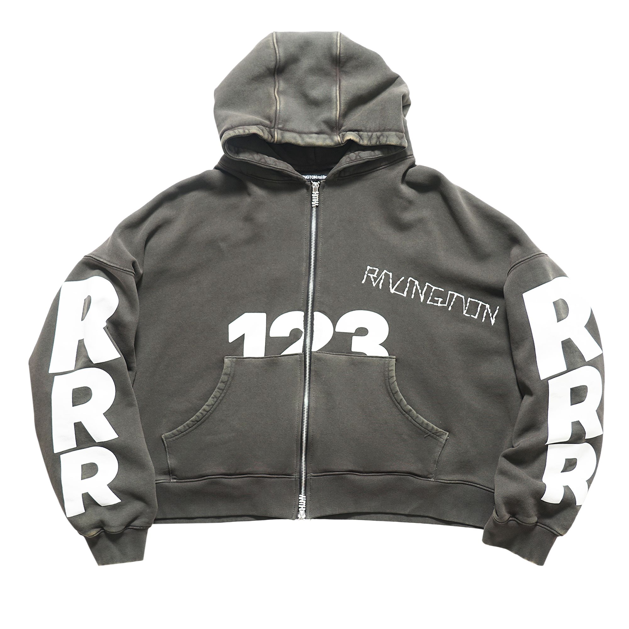 Pre-owned Rrr123 Uso-123 Cva Zip Hoodie 'mechanic Black' | Men's Size Xxl