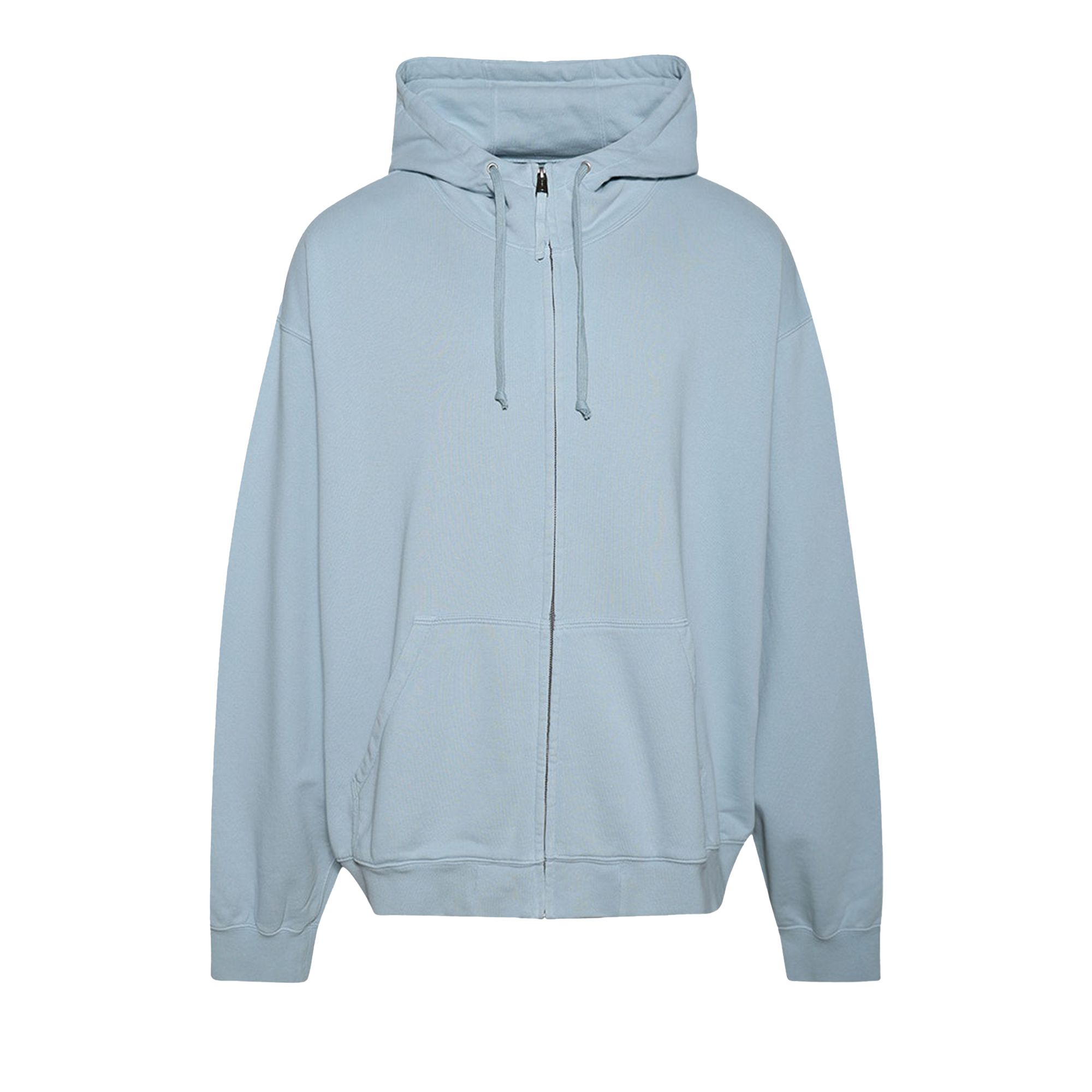 Pre-owned Maison Margiela Zipped Drawstring Hoodie 'blue' | Men's Size Xxl