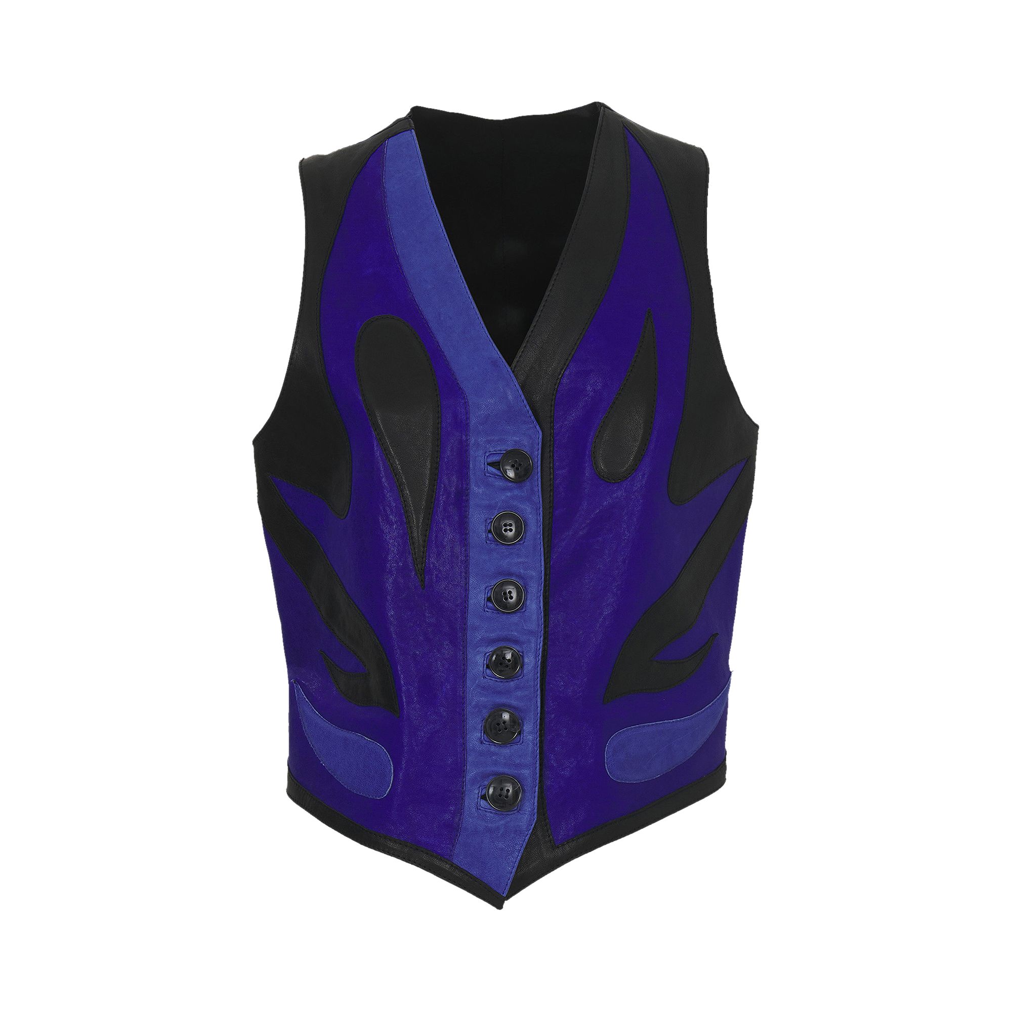 Pre-owned Martine Rose Appliqué Waistcoat 'black/blue' | Men's Size M
