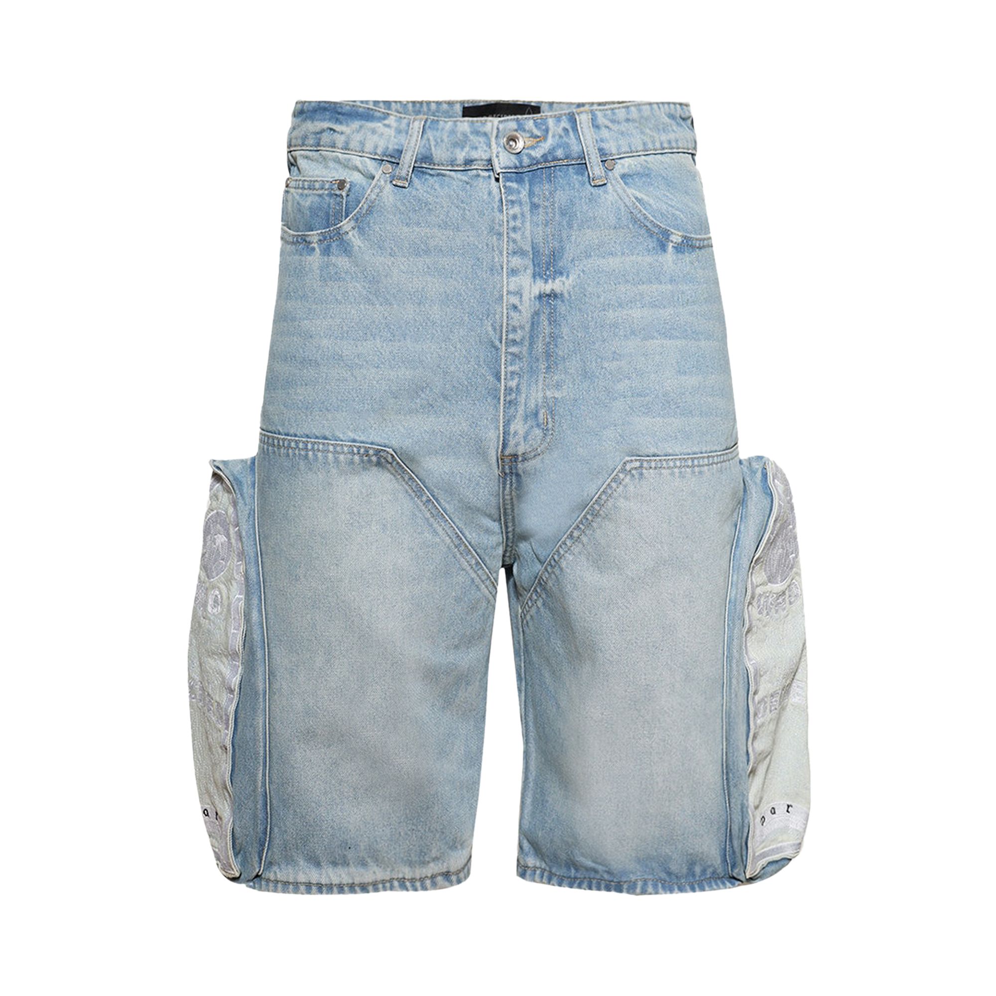 Pre-owned Who Decides War Side Embroidery Short 'sky' | Blue | Men's Size 38