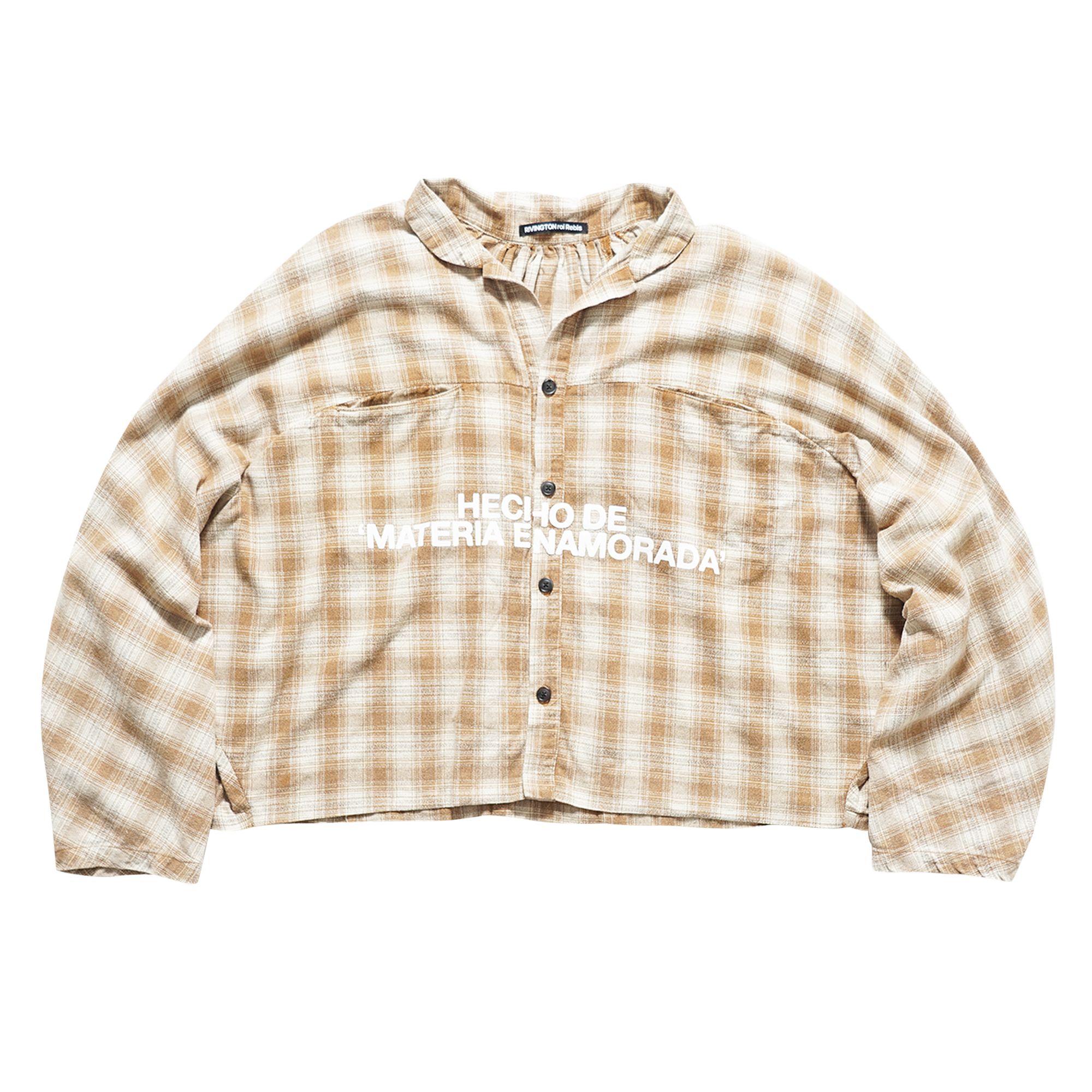 Pre-owned Rivington Roi Rebis Materia Nazarene Shirt 'tan' | Men's Size Xxl In Brown