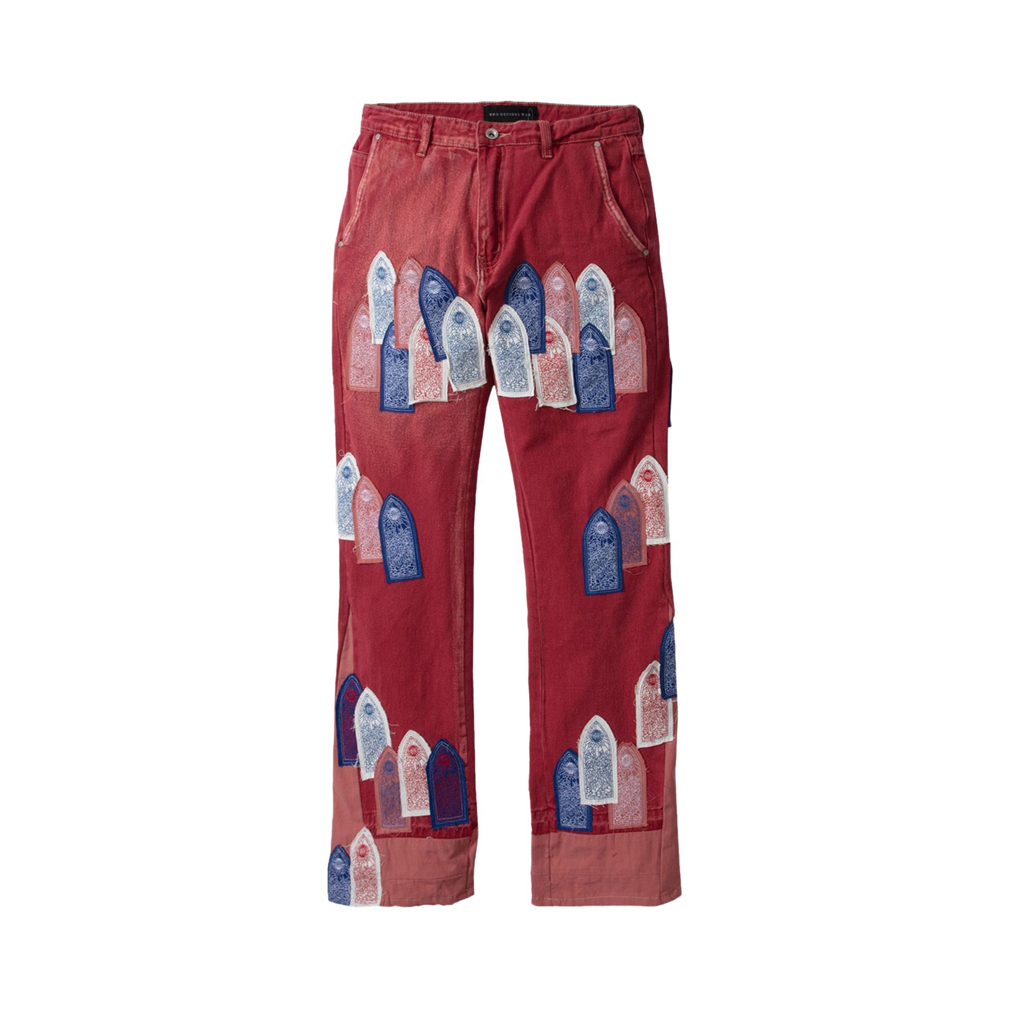 Pre-owned Who Decides War Patched Arch Carpenter Pant 'crimson' | Red | Men's Size 32