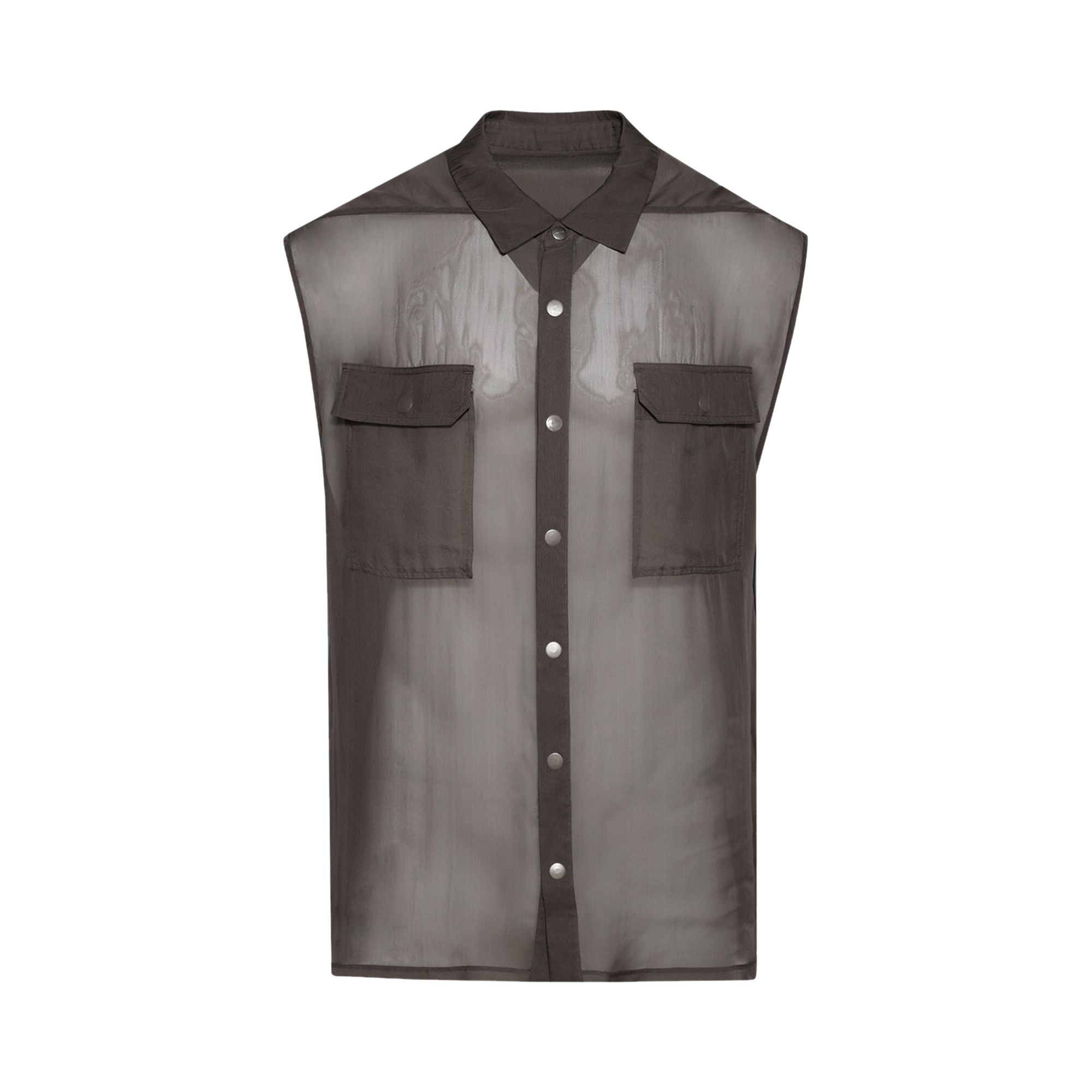 Pre-owned Rick Owens Jumbo Sleeveless Shirt 'dust' | Brown | Men's Size 48
