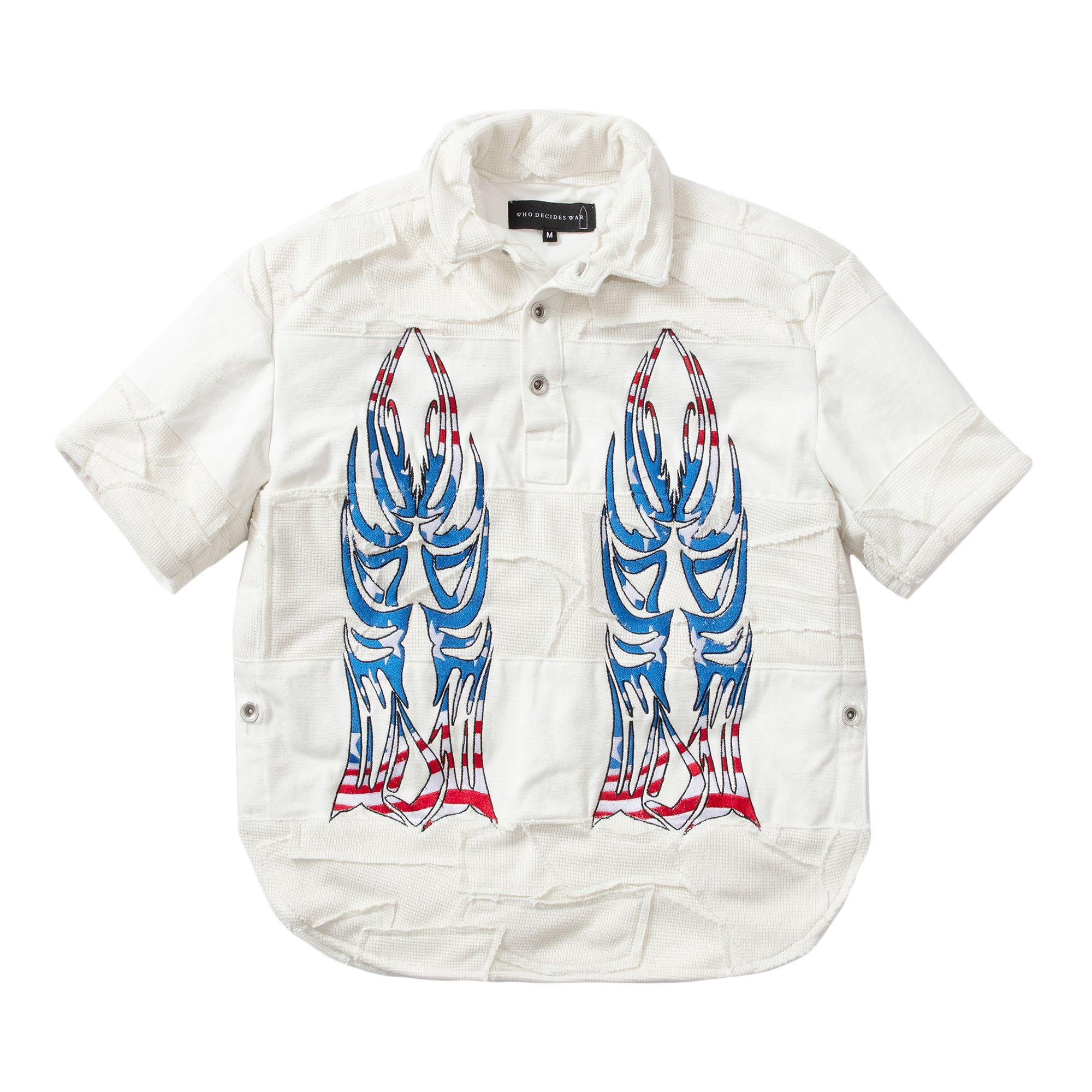 Pre-owned Who Decides War Glory Winged Polo 'cream' | White | Men's Size Xxl