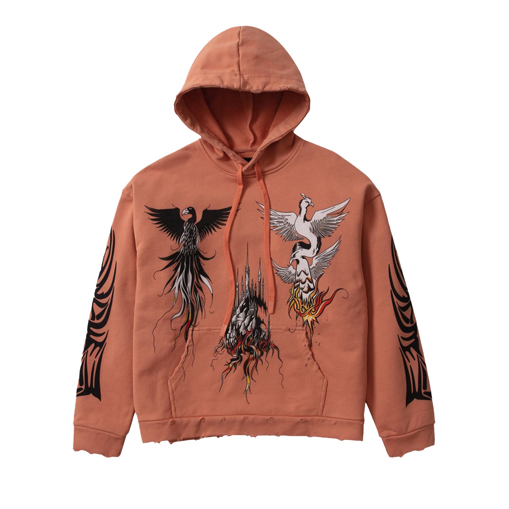Pre-owned Who Decides War Nefarious Winged Hooded Pullover 'crimson' | Red | Men's Size M