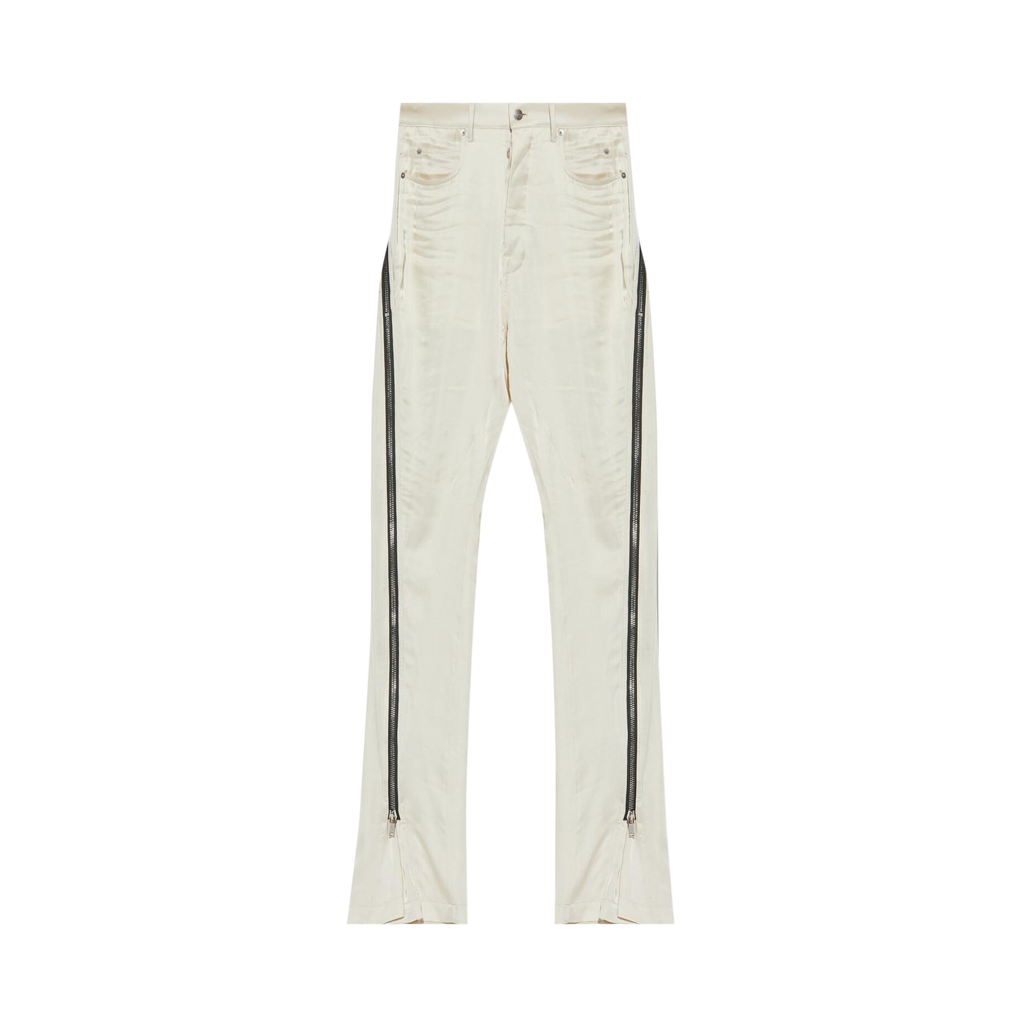 Pre-owned Rick Owens Bolan Banana Zip Pants 'dinge' | White | Men's Size 32