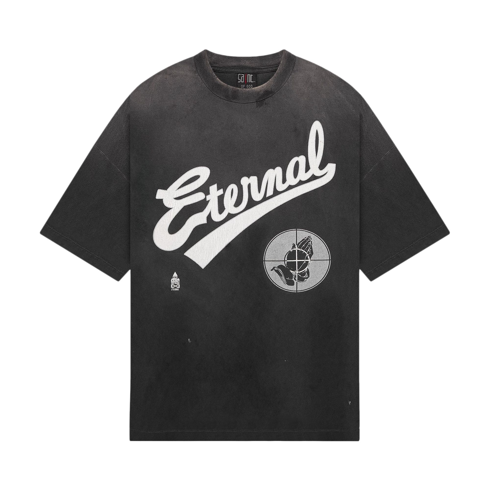Pre-owned Saint Mxxxxxx X Fear Of God Short-sleeve T-shirt 'black' | Men's Size Onesize