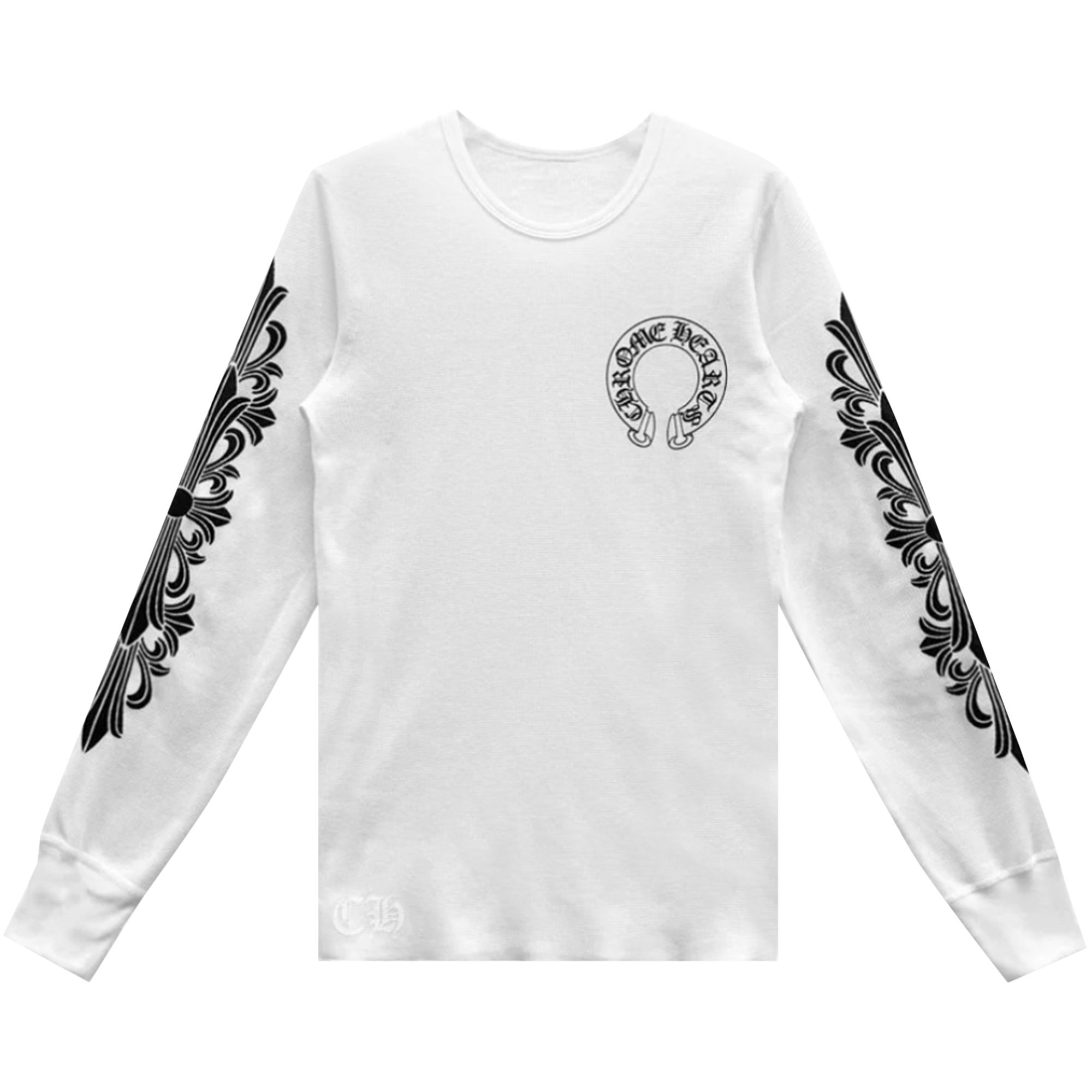 Pre-owned Chrome Hearts Horseshoe Thermal Waffle T-shirt 'white' | Men's Size Xl