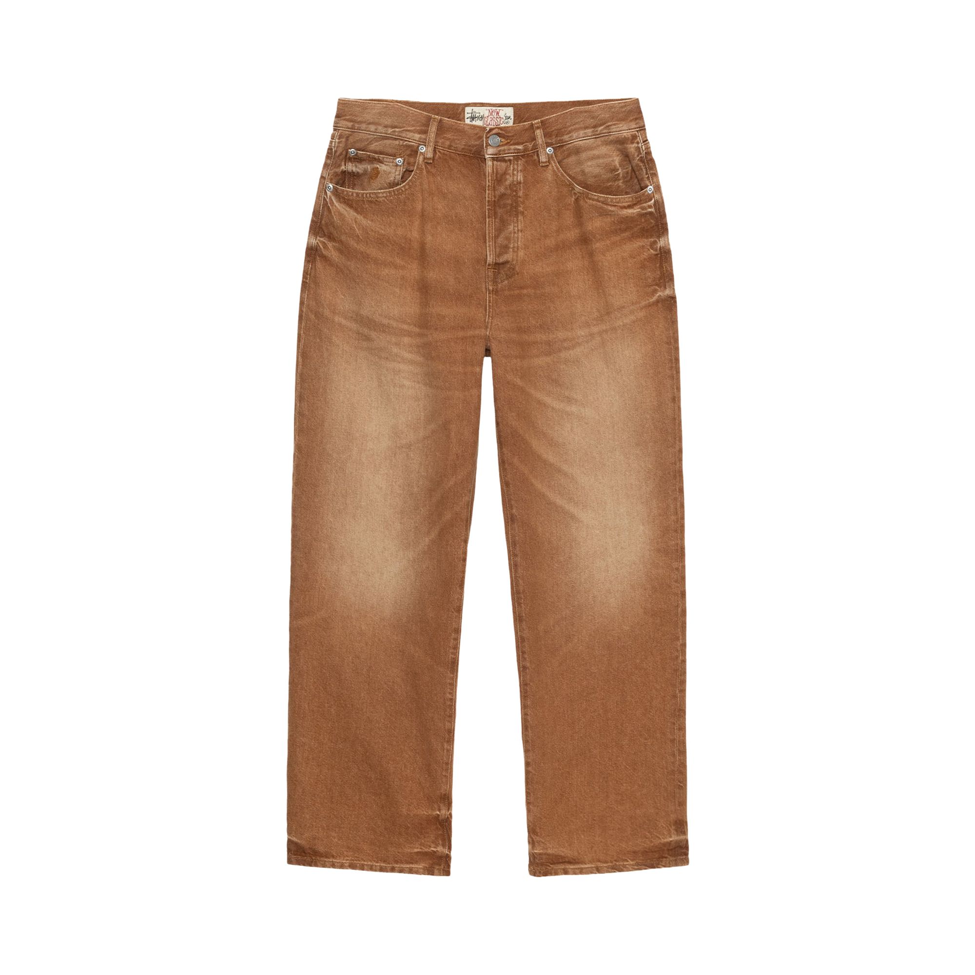 Pre-owned Stussy New Classic Jean Vintage Denim 'brown' | Men's Size 30