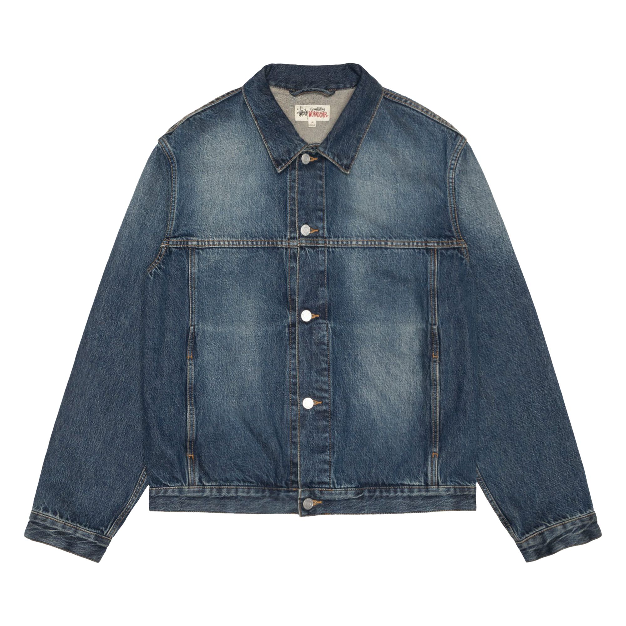 Pre-owned Stussy Trucker Jacket Vintage Denim 'indigo' | Blue | Men's Size L