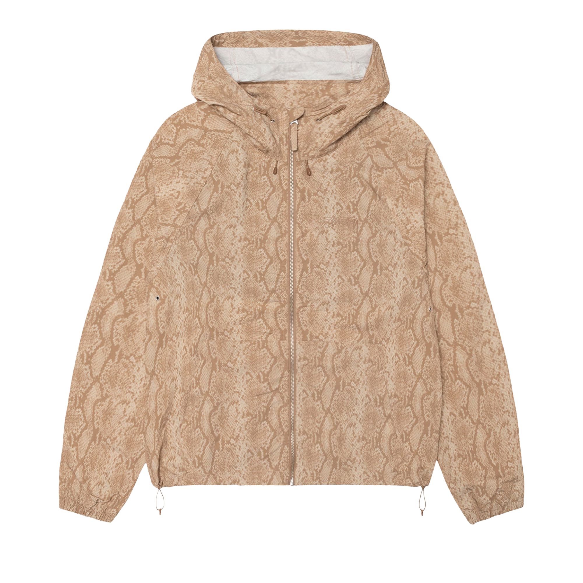 Pre-owned Stussy Beach Shell Snake Print Nylon 'khaki' | Tan | Men's Size M