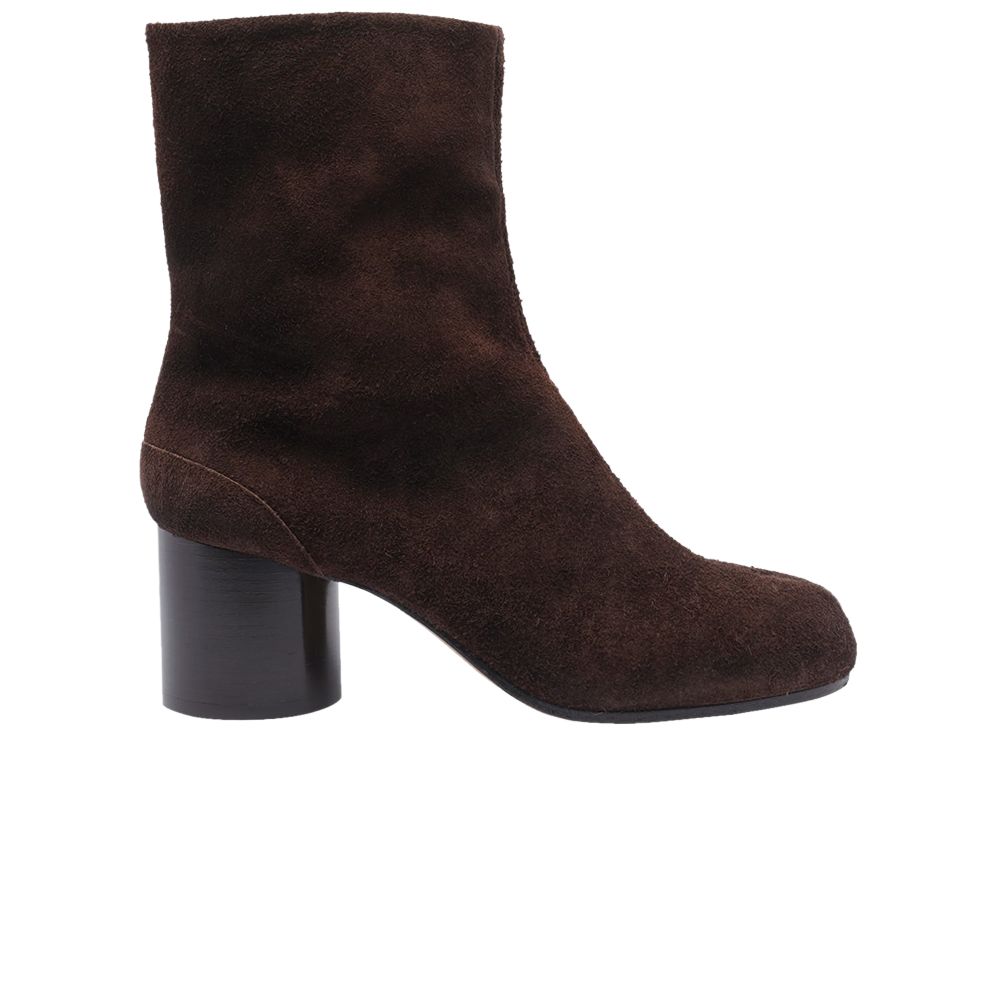 Pre-owned Maison Margiela Wmns Tabi Ankle Boot 'black Pearly' | Brown | Women's Size 40
