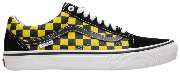 Vans Skate Old Skool Checkerboard   Black Aspen Gold