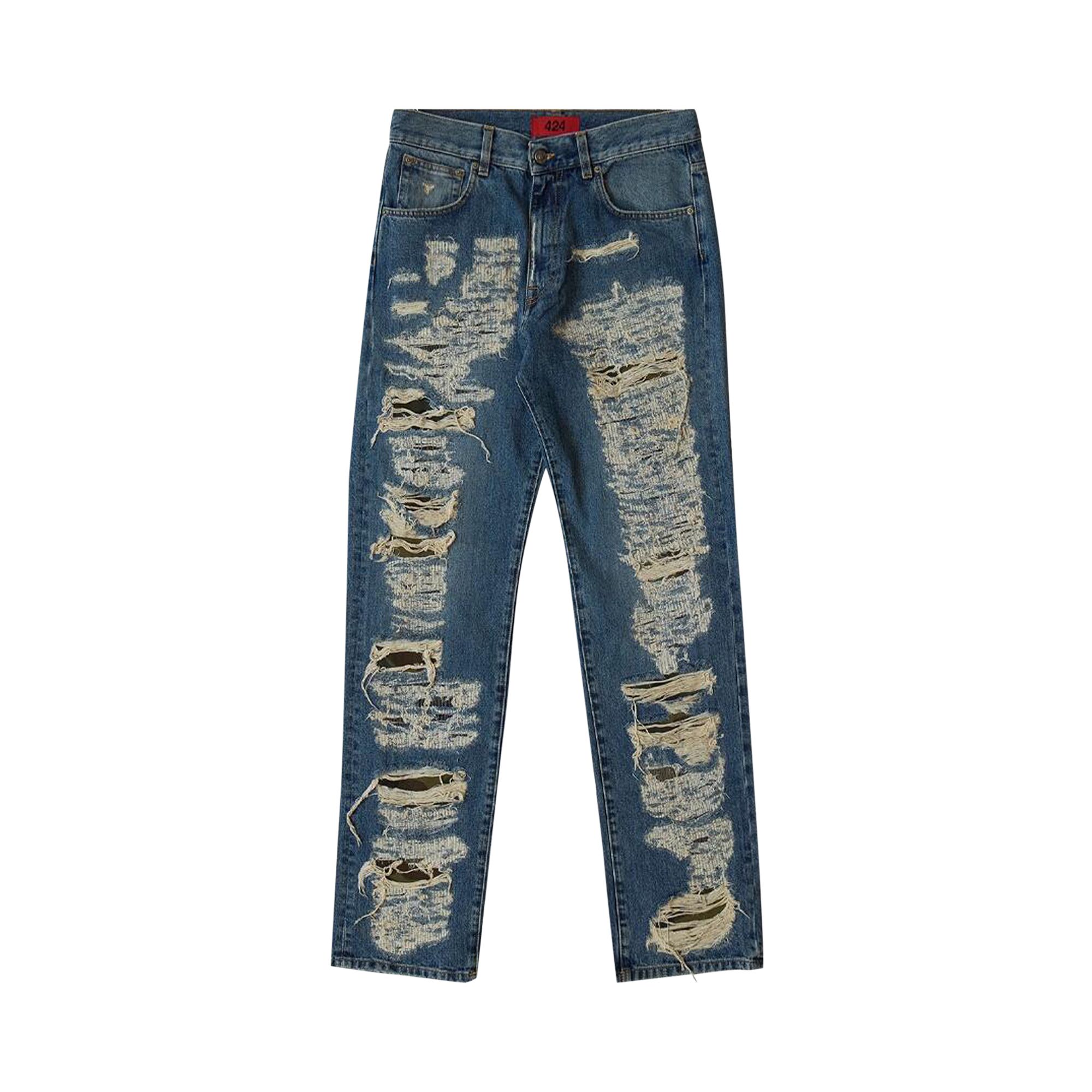 Pre-owned 424 Big Daddy Denim Jeans 'blue' | Men's Size 50