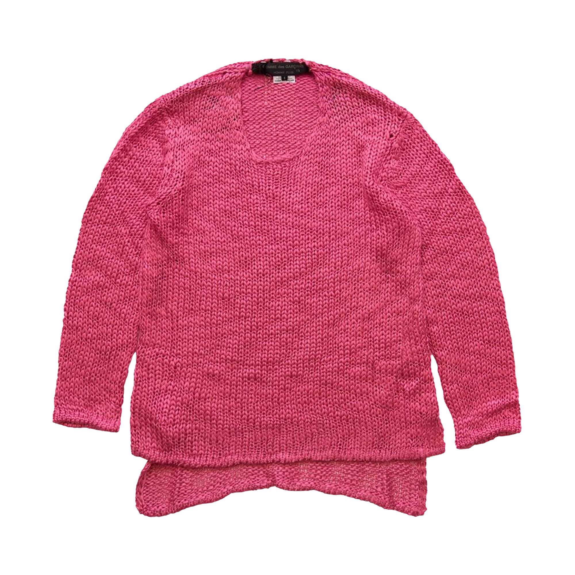 Pre-owned Comme Des Garçons Homme Deux Comme Des Garçons Homme Plus Crewneck Sweater 'pink' | Men's Size L