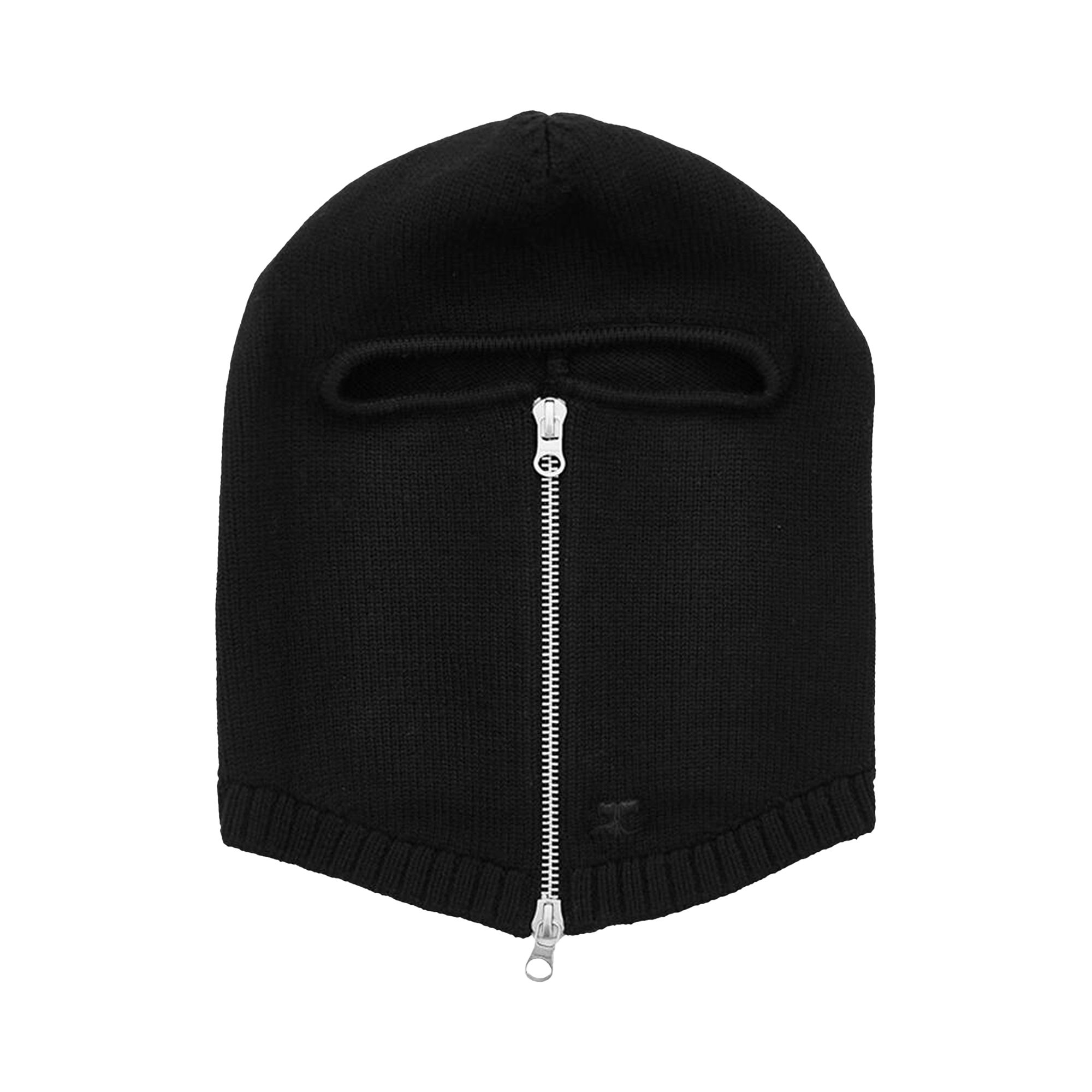 Pre-owned Courrèges Zipped Wool Balacava 'black' | Men's Size Onesize