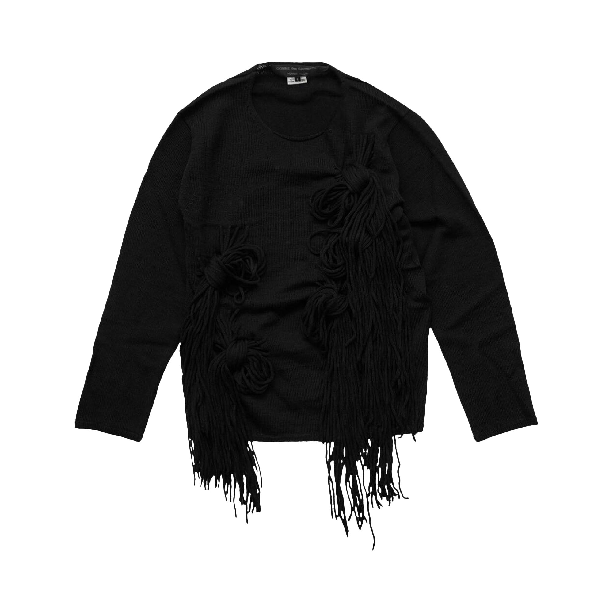 Pre-owned Comme Des Garçons Homme Deux Comme Des Garçons Homme Plus Bow Sweater 'black' | Men's Size M