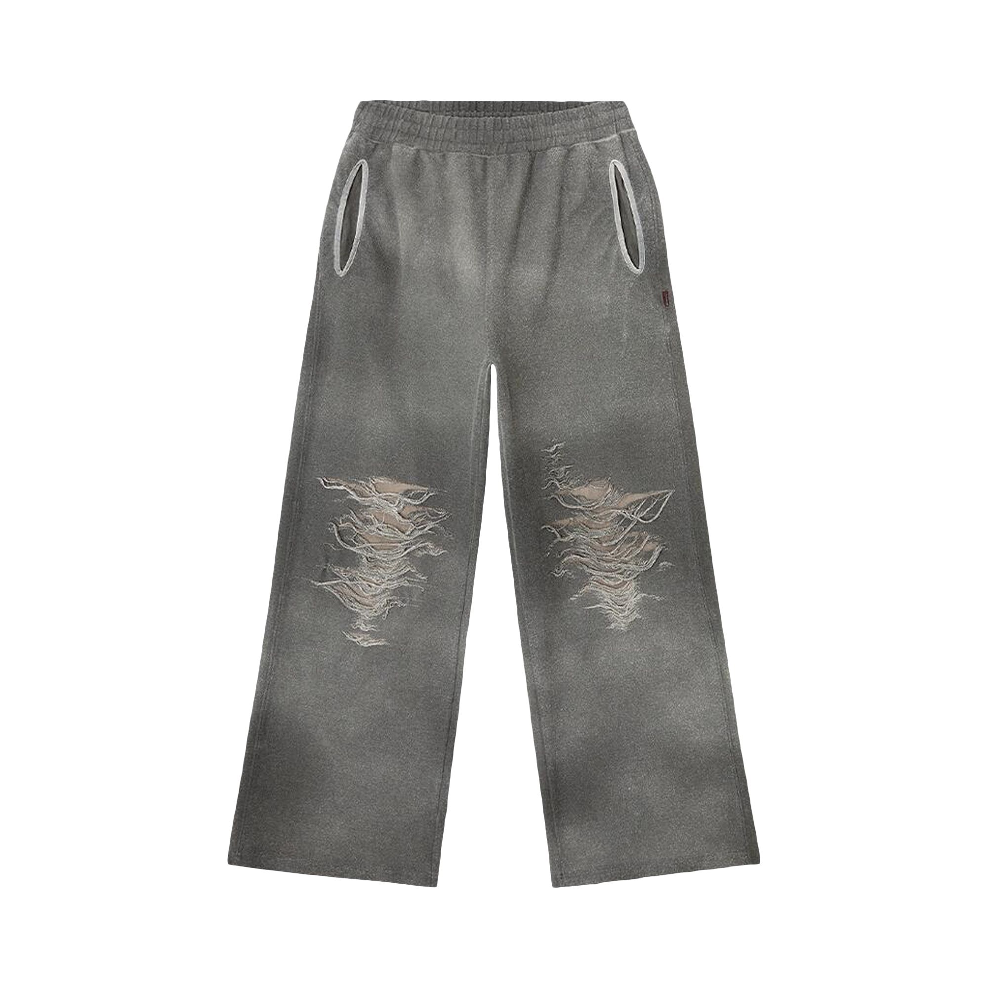 Pre-owned Diesel Distressed Sweatpants 'grey' | Men's Size Xxl