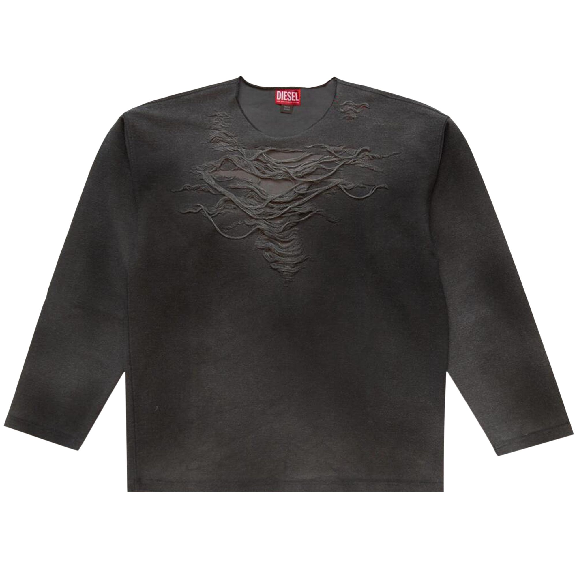 Pre-owned Diesel Distressed Sweatshirt 'grey' | Men's Size Xl