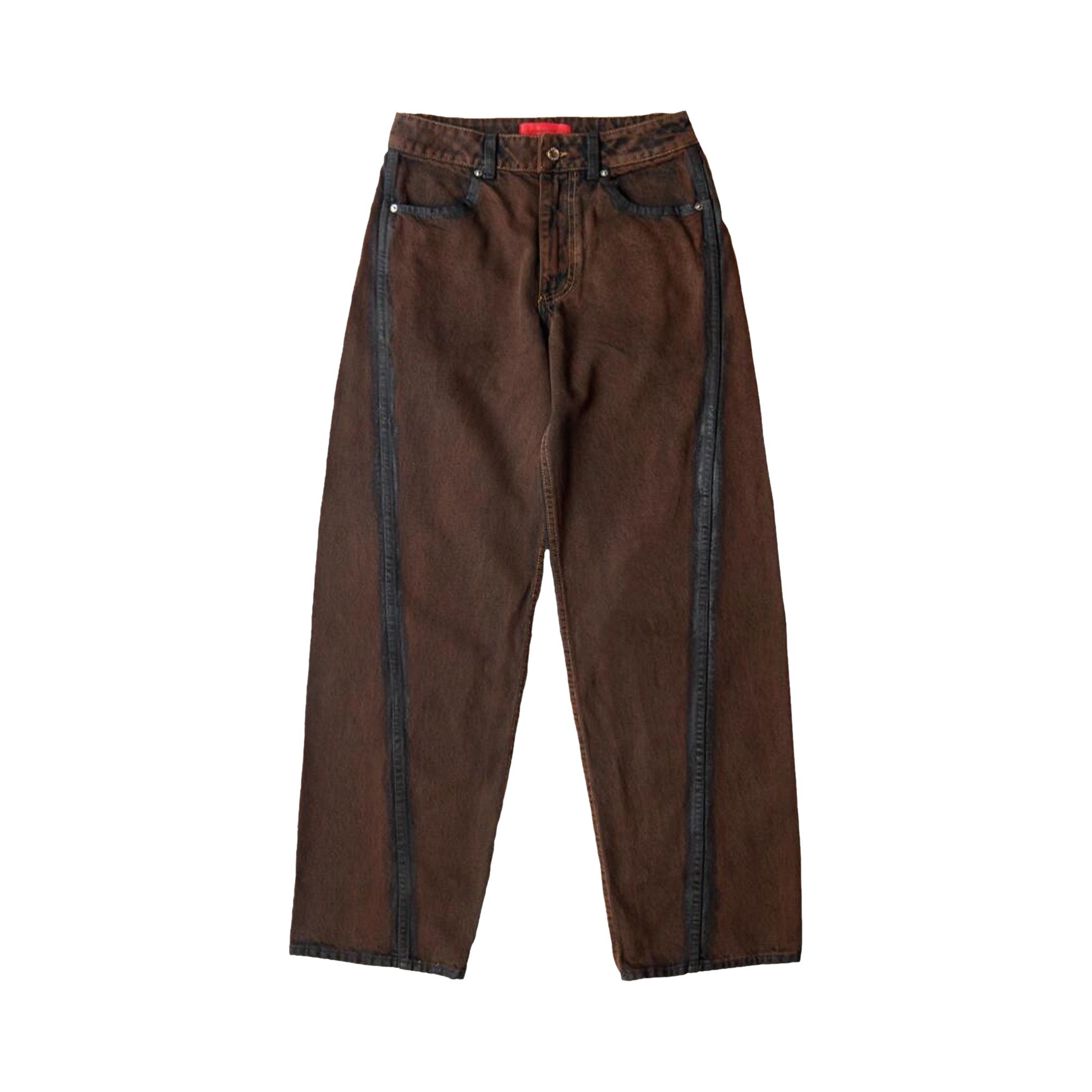 Pre-owned Eckhaus Latta Outline Bend Jean 'brown' | Men's Size 36