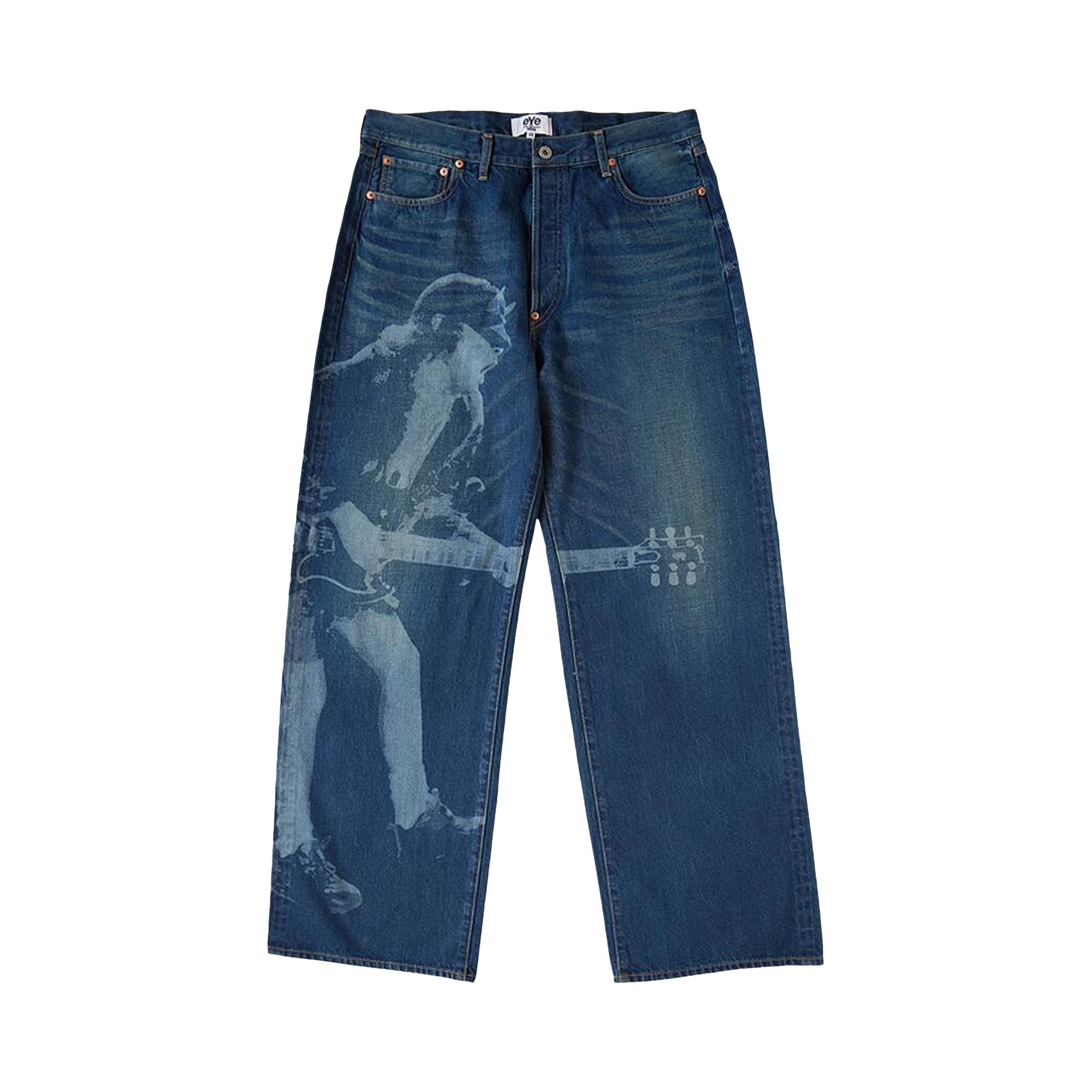 Pre-owned Junya Watanabe Man Ac/dc Relaxed Jeans 'blue' | Men's Size Xs