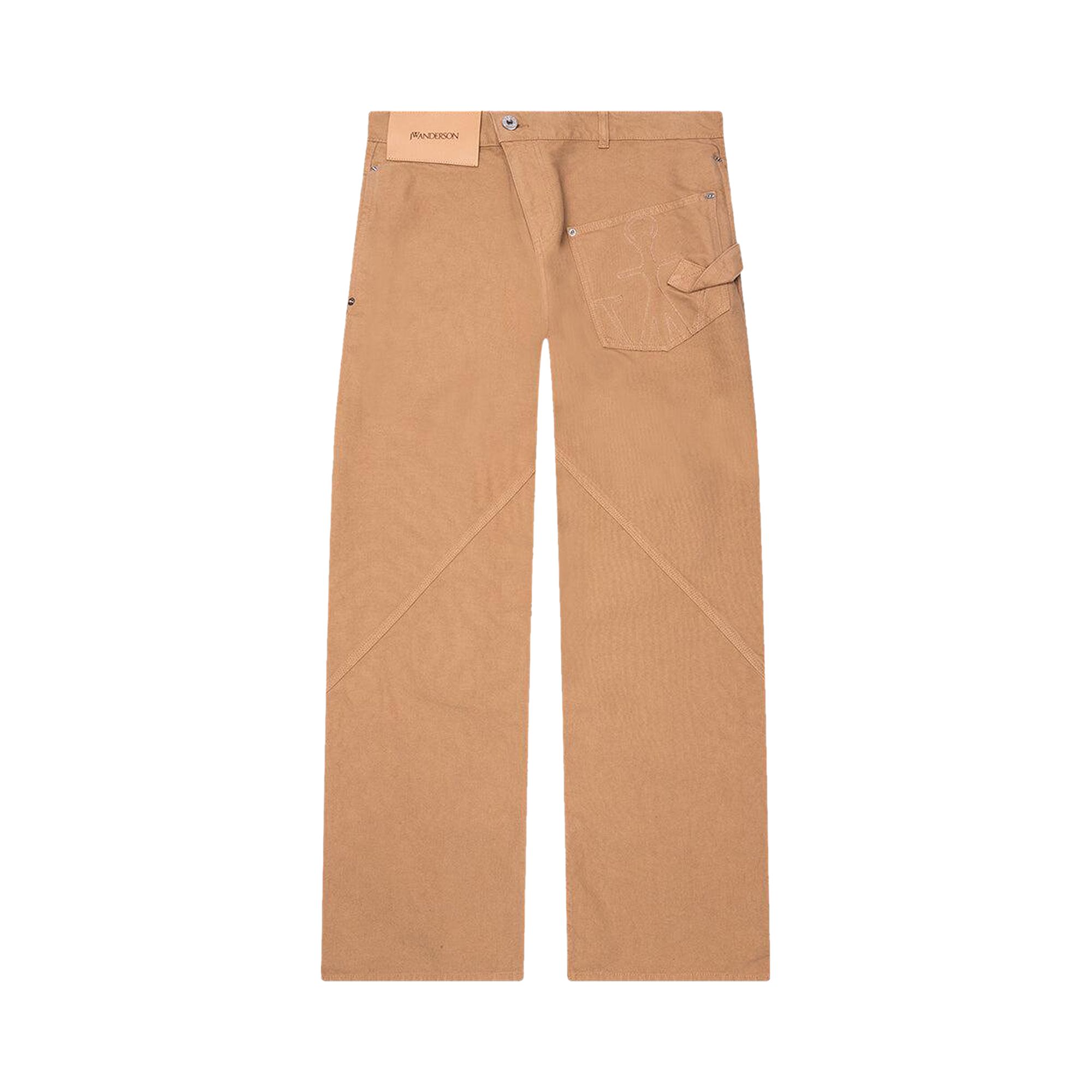 Pre-owned Jw Anderson Twisted Workwear Trousers 'natural' | Tan | Men's Size 26