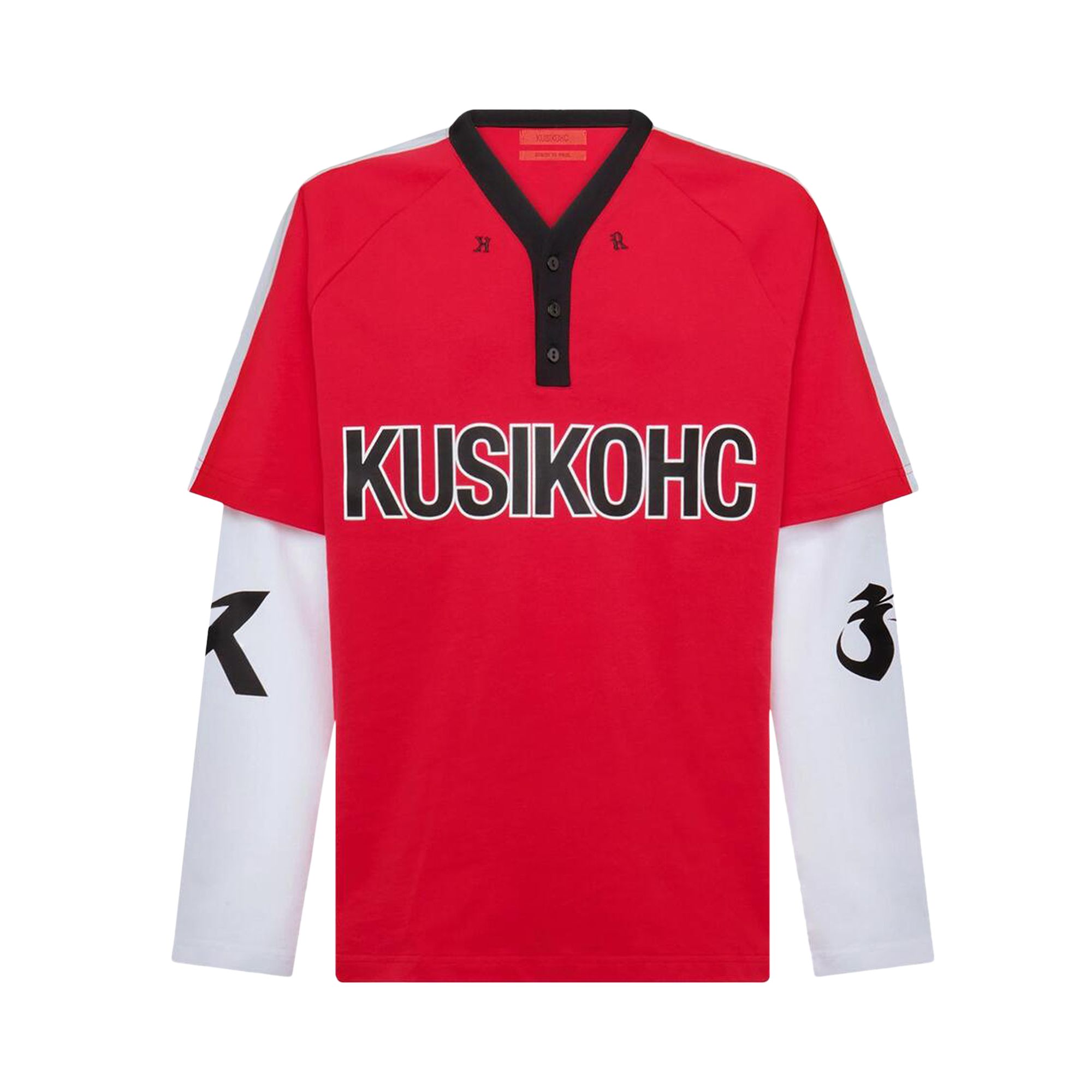 Pre-owned Kusikohc Baseball Long-sleeve Polo 'red' | Men's Size L