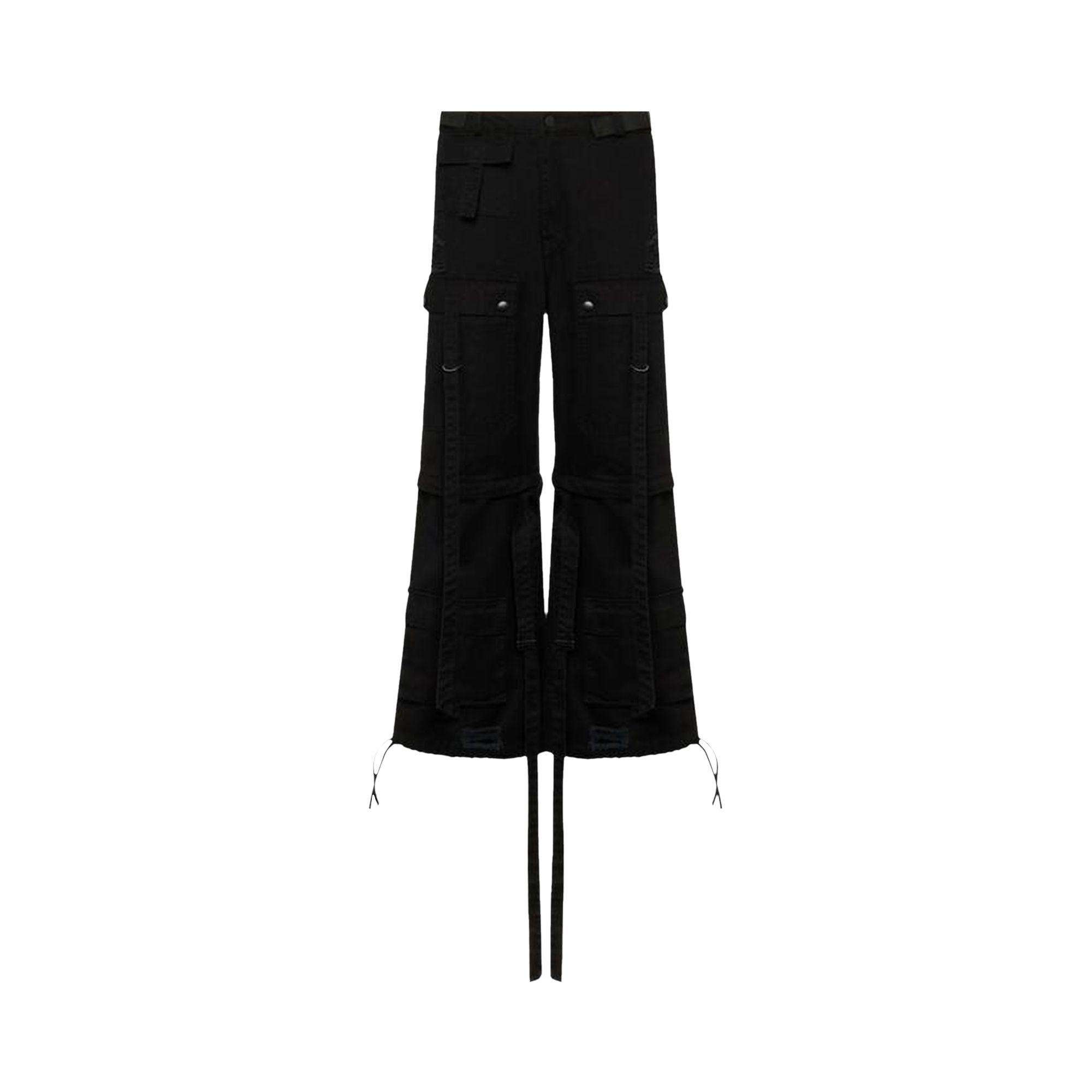 Pre-owned Kusikohc Straps Cargo Pants 'black' | Men's Size Xl