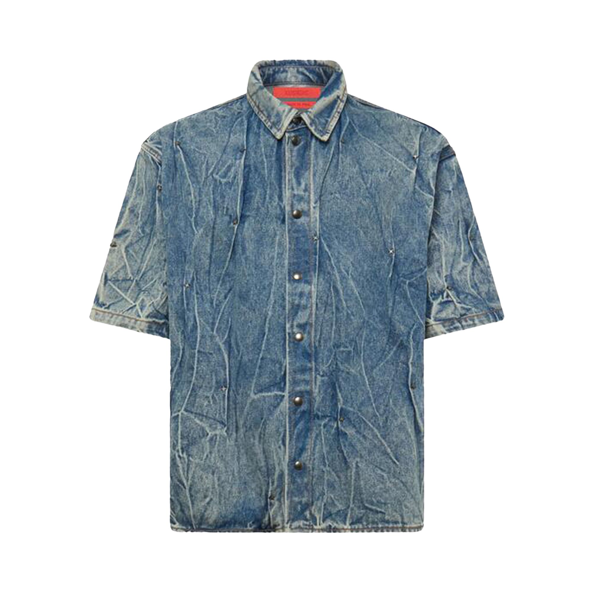 Pre-owned Kusikohc Multi Rivet Shirt 'blue' | Men's Size M