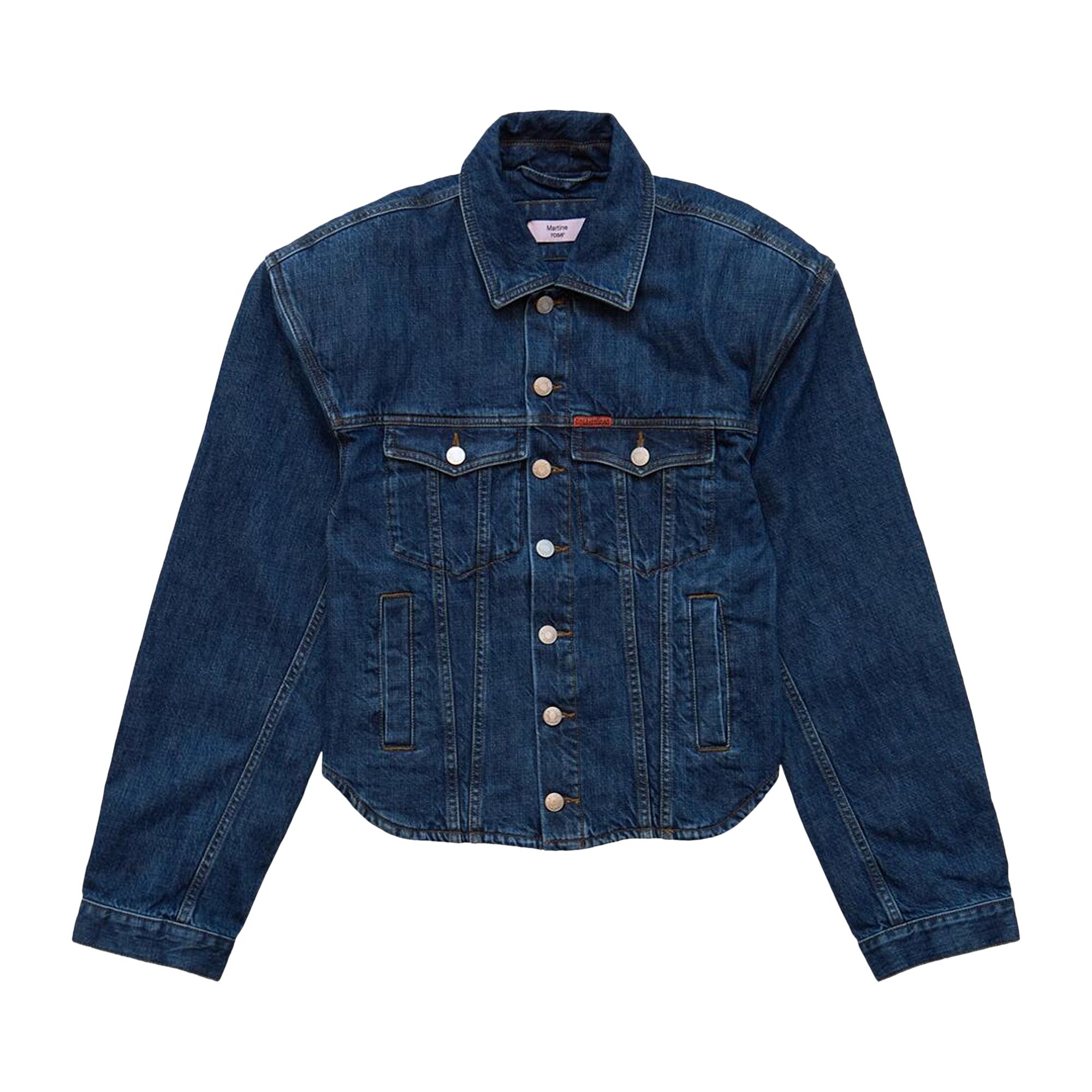 Pre-owned Martine Rose Extreme Shoulder Denim Jacket 'blue' | Men's Size S