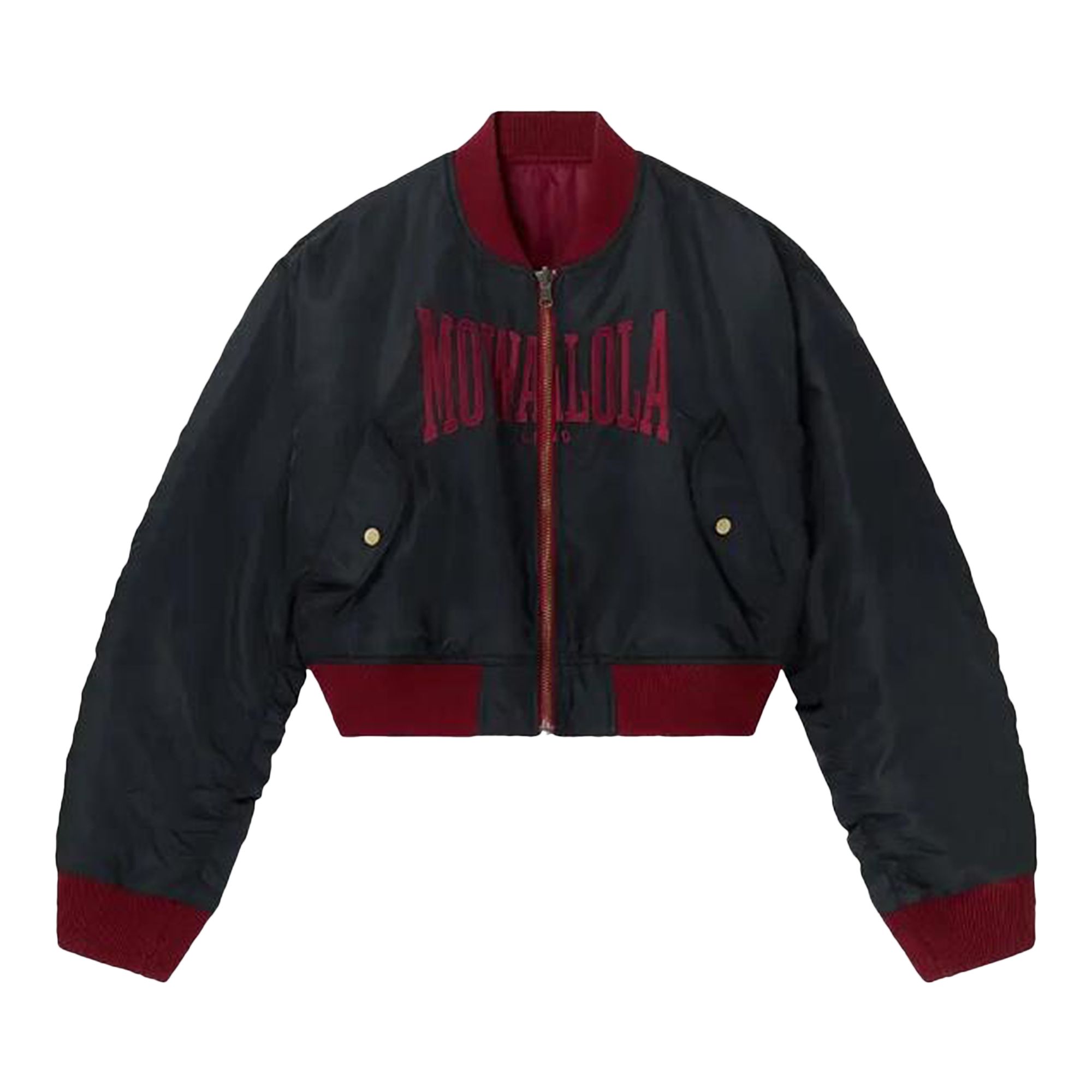 Pre-owned Mowalola Tyson Reversible Bomber Jacket 'black' | Women's Size L