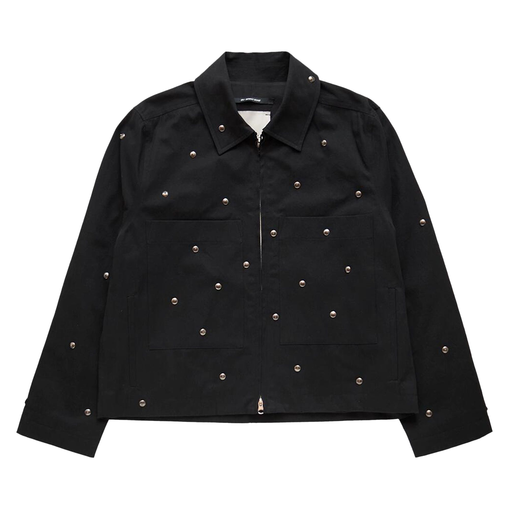Pre-owned Song For The Mute Metal Bead Crop Patch Pocket Jacket 'black' | Men's Size 52