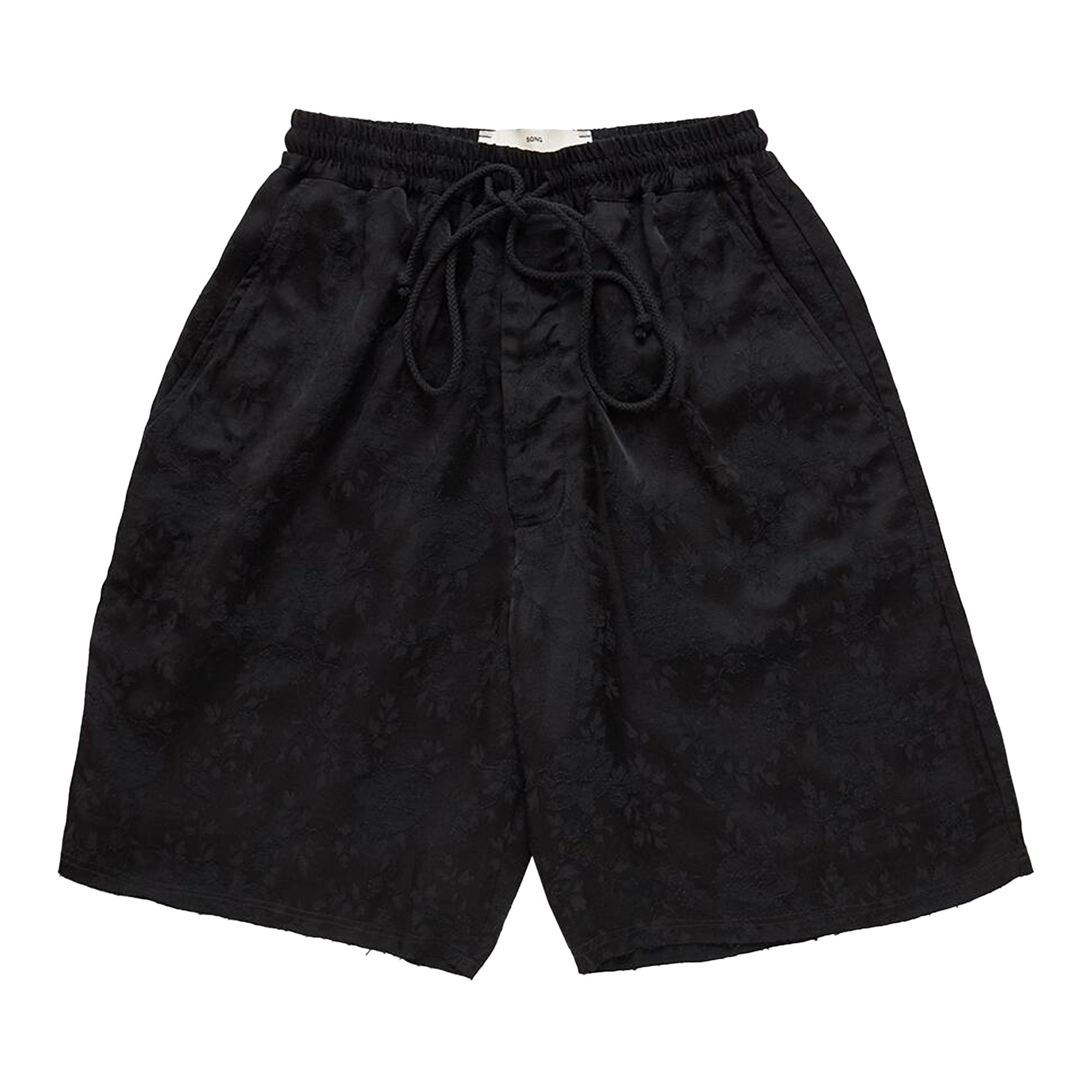 Pre-owned Song For The Mute Raw Lined Elasticated Shorts 'black' | Men's Size 48