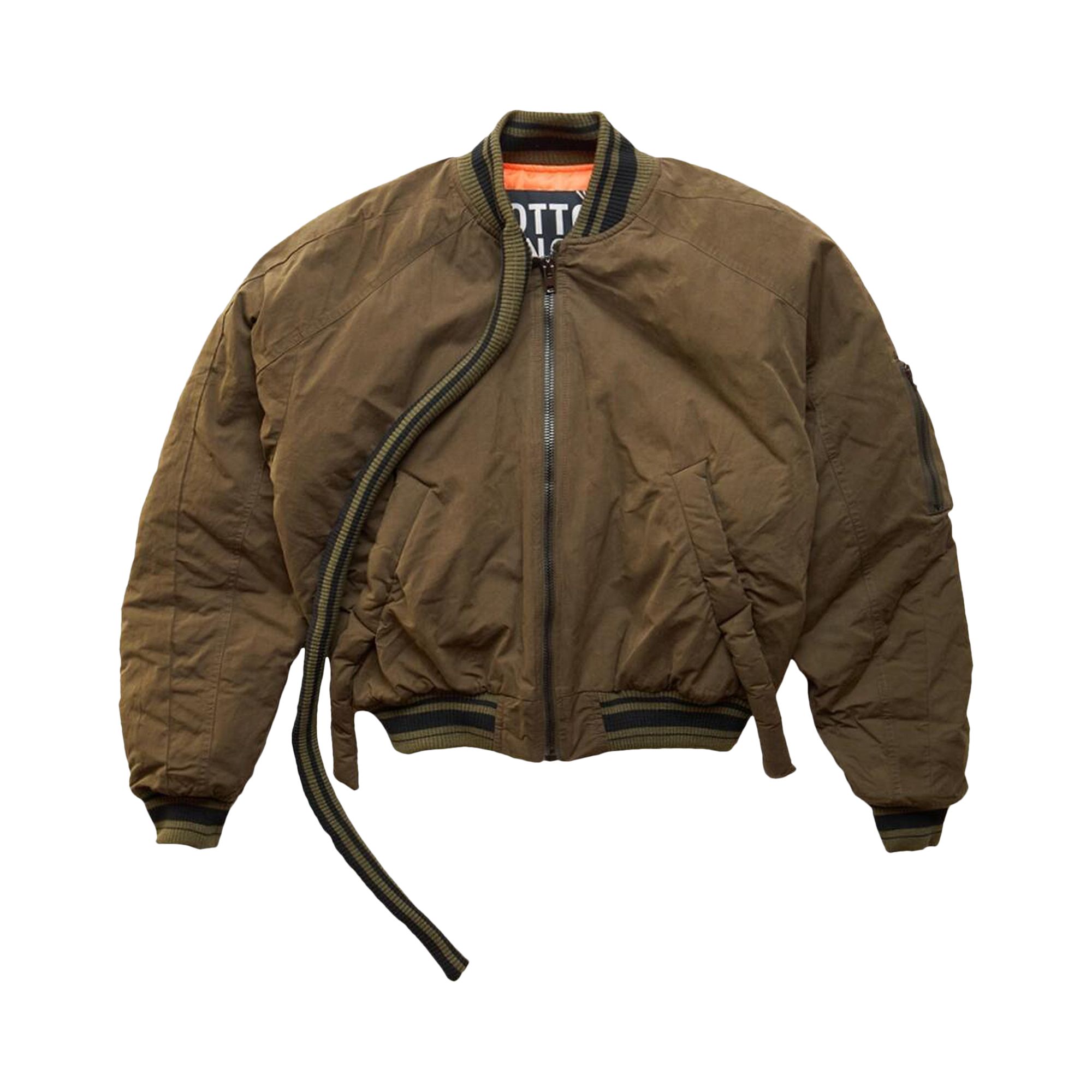 Pre-owned Ottolinger Strap Bomber Jacket 'green' | Women's Size L