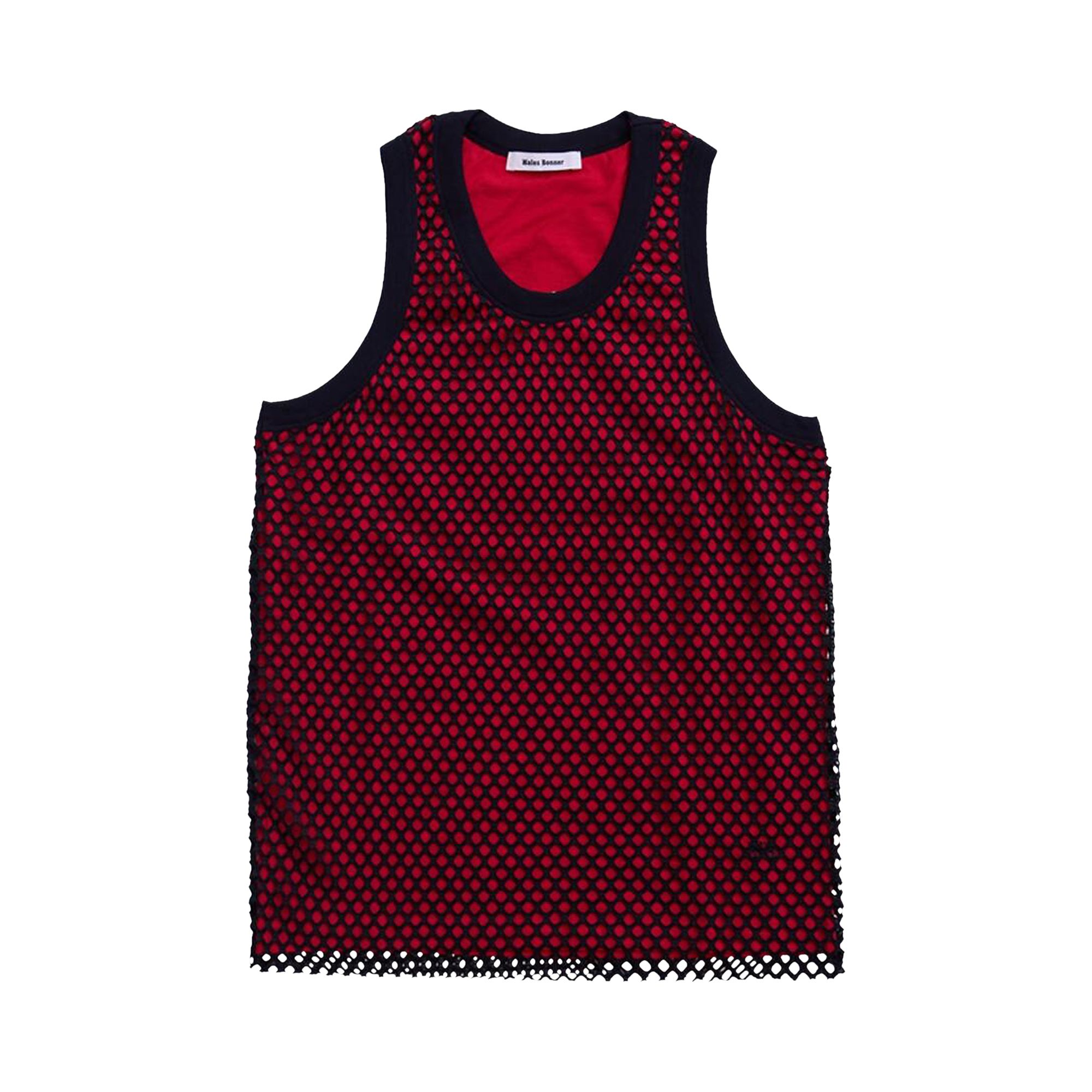 Pre-owned Wales Bonner Record Mesh Tank Top 'red' | Men's Size Xxl