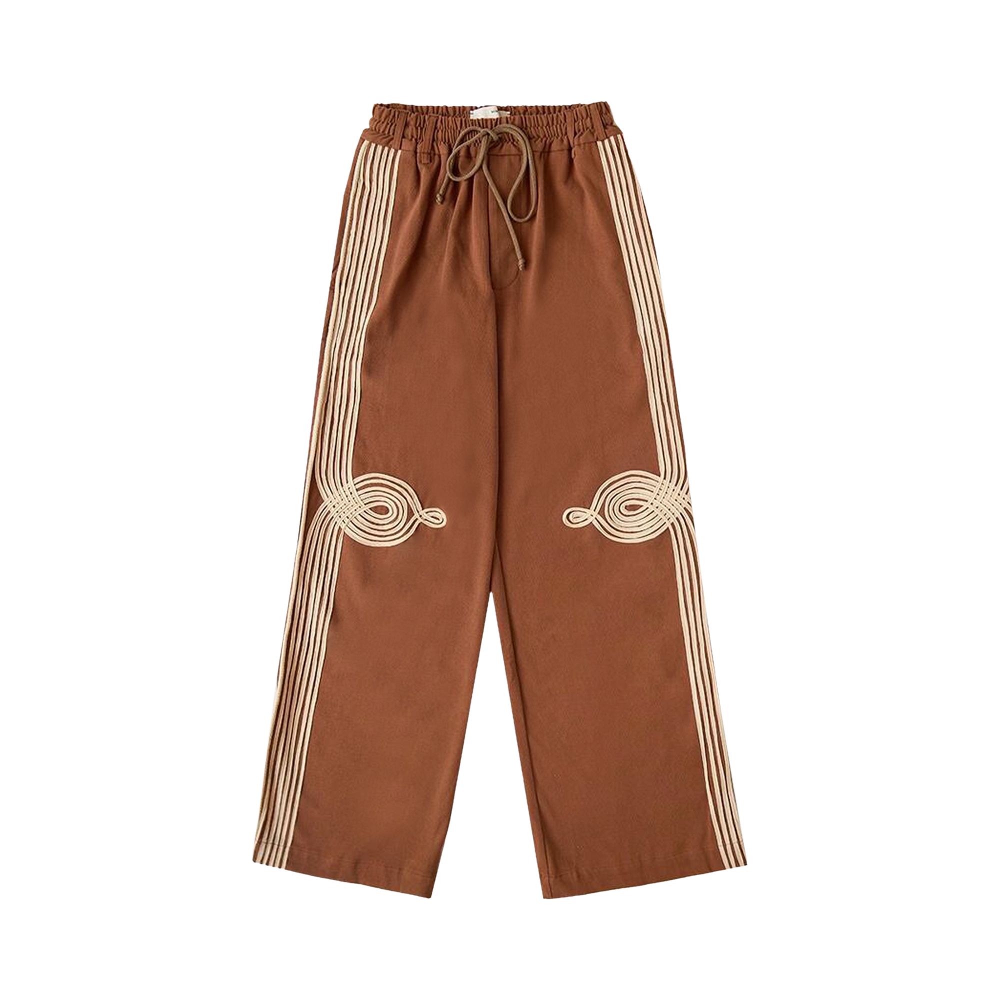 Pre-owned Song For The Mute Appliqué Relaxed Lounge Pant 'brown' | Men's Size 50