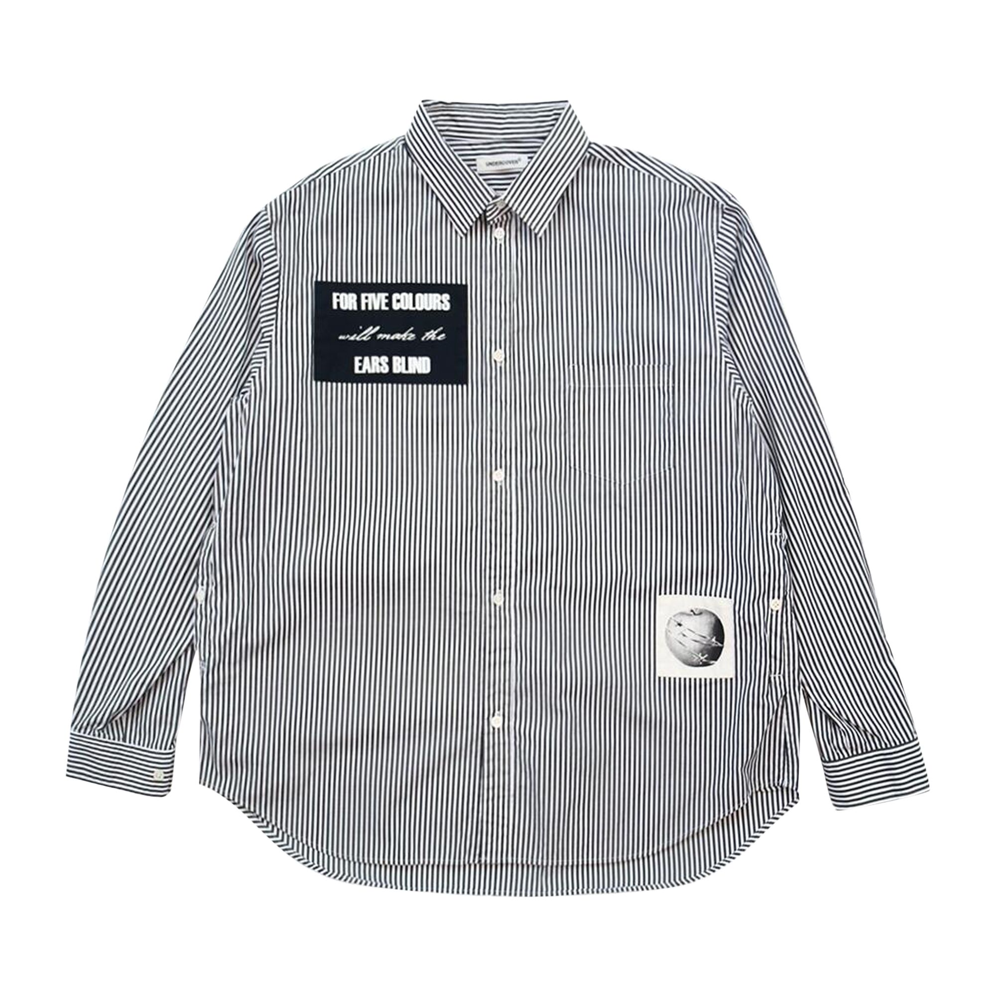 Pre-owned Undercover Patch Striped Shirt 'black' | Men's Size 3
