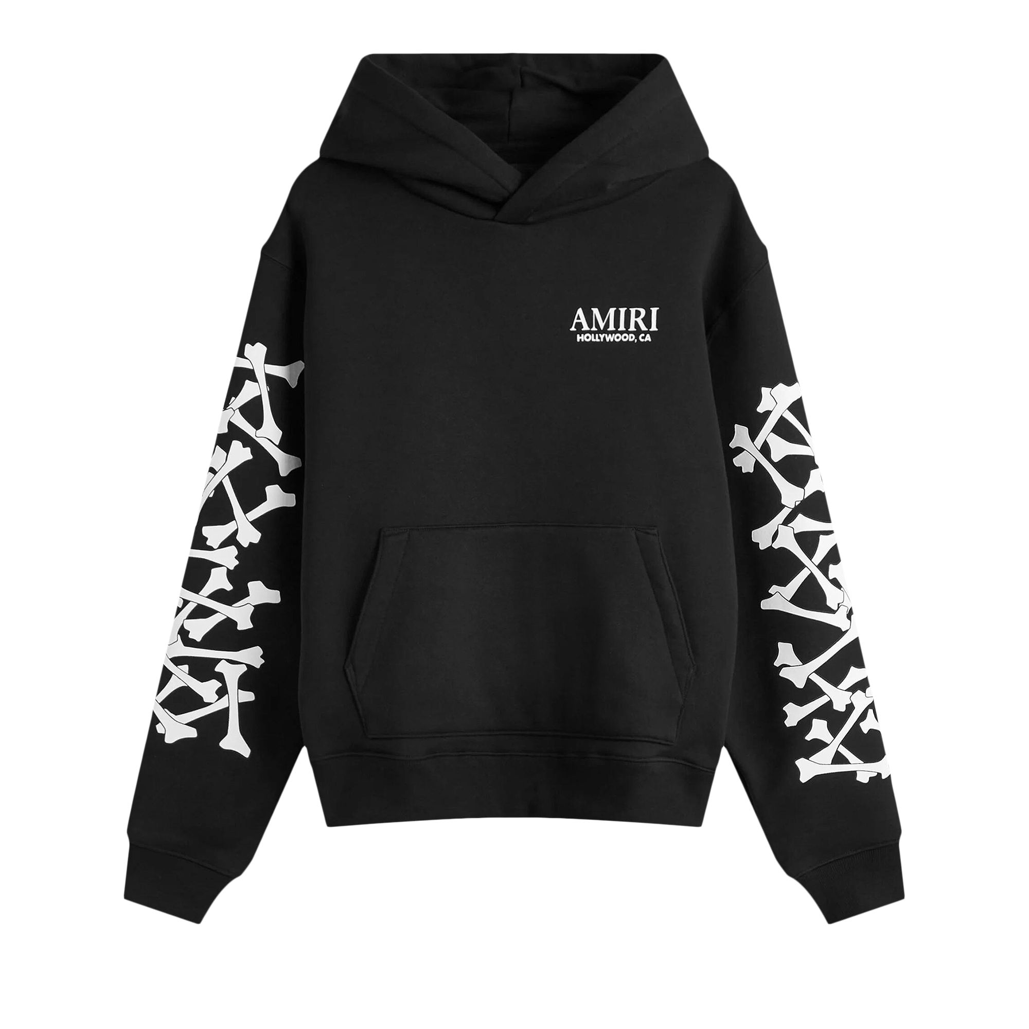 Pre-owned Amiri Bones Stacked Hoodie 'black' | Men's Size Xl