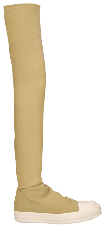 Rick Owens Wmns DRKSHDW Hollywood High Sock Sneaks Parchment Milk