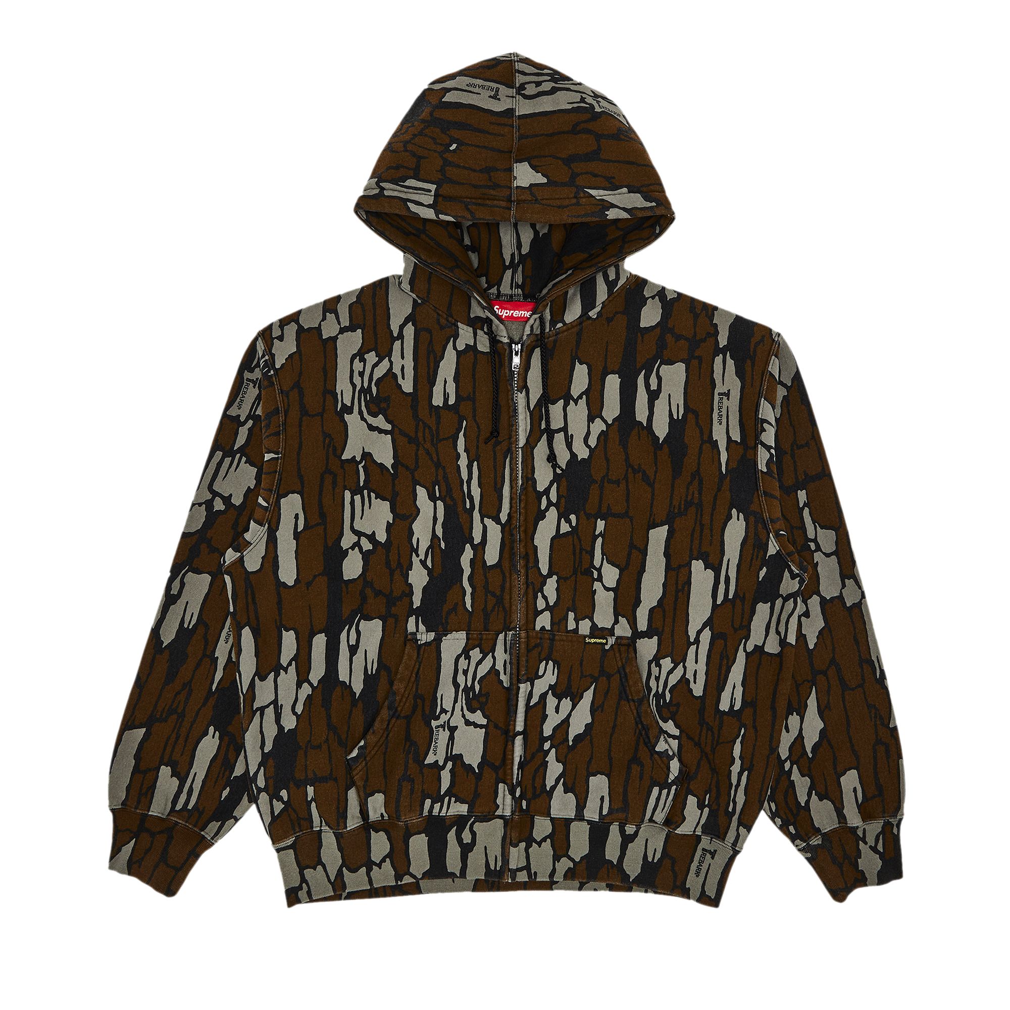 Pre-owned Supreme Work Zip Up Hooded Sweatshirt 'mossy Oak Trebark Camo' | Green | Men's Size M