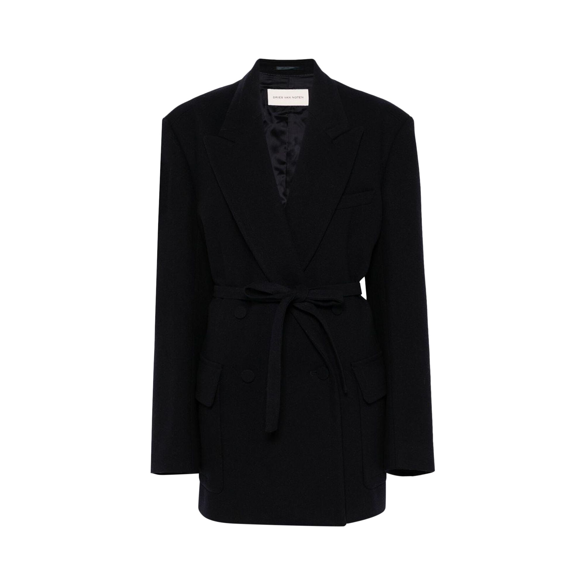 Pre-owned Dries Van Noten Bless Embroidered Jacket 'navy' | Blue | Women's Size L