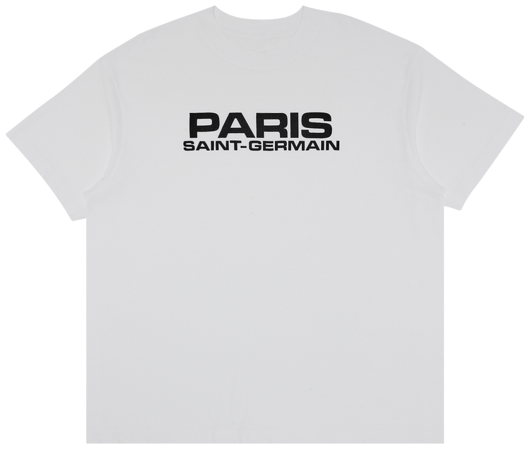 GOAT Exclusive Paris Saint Germain Block Logo T Shirt White