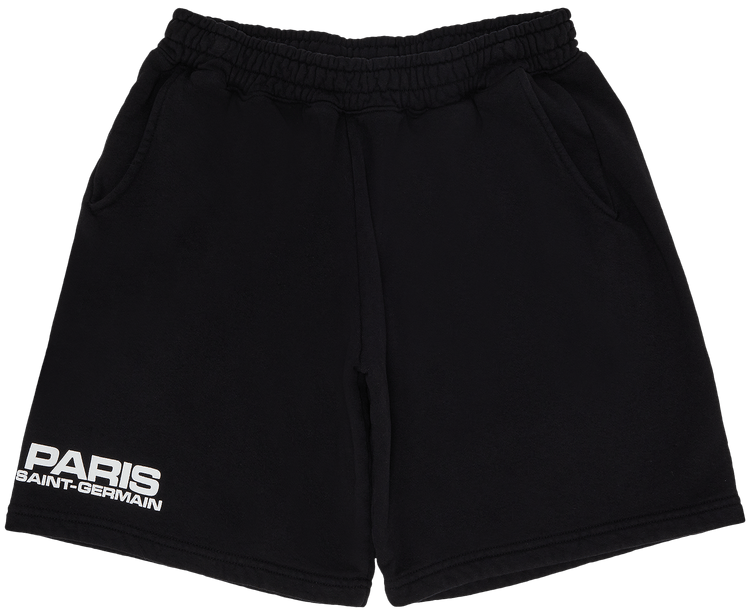 GOAT Exclusive Paris Saint Germain Block Logo Sweatshorts Black